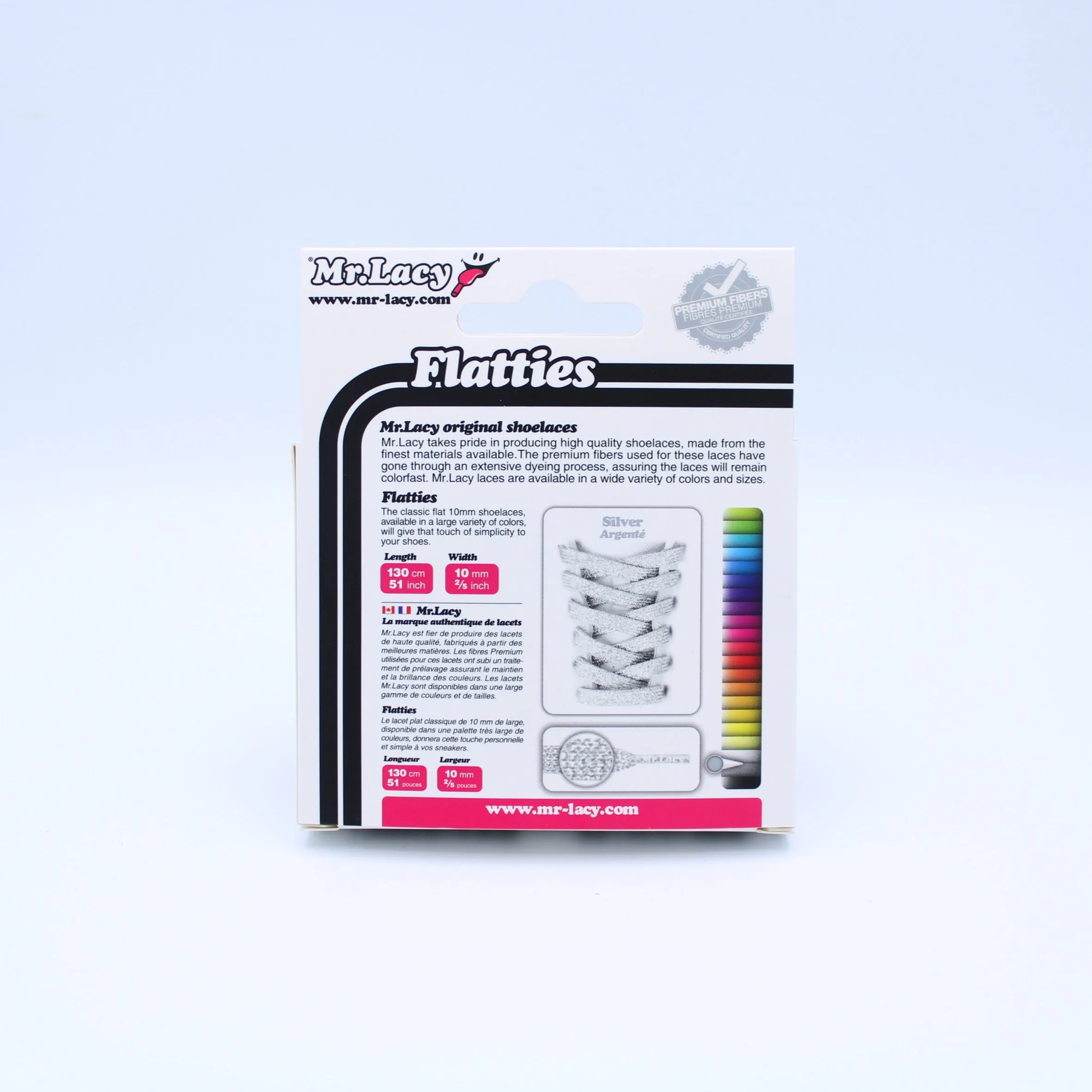 Flatties Shoelaces · Silver