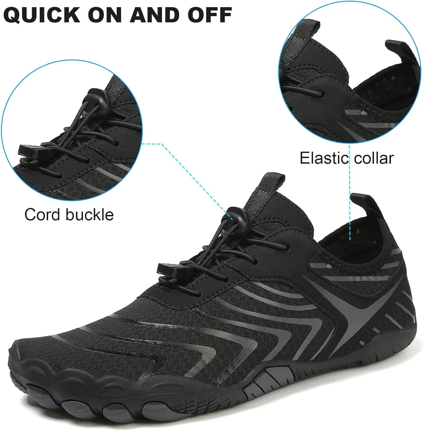 Footwear Pro Hike Barefoot Shoes for Women Men with Wide Toe Box, Healthy & Non-Slip Breathable Barefoot Shoes Beach Pool Swim Surf Walking Hiking Trail Running Shoes