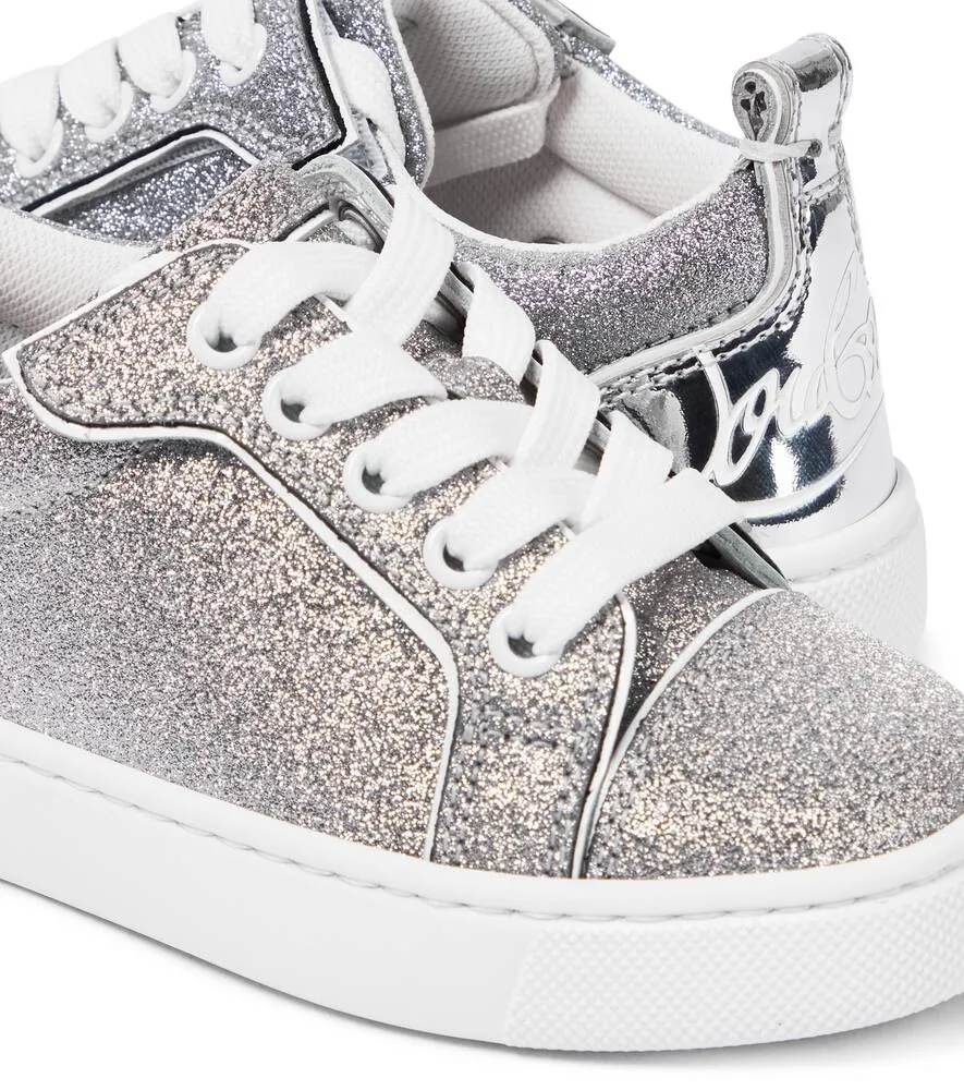 Funnyto sneakers in shiny leather Christian Louboutin, silver