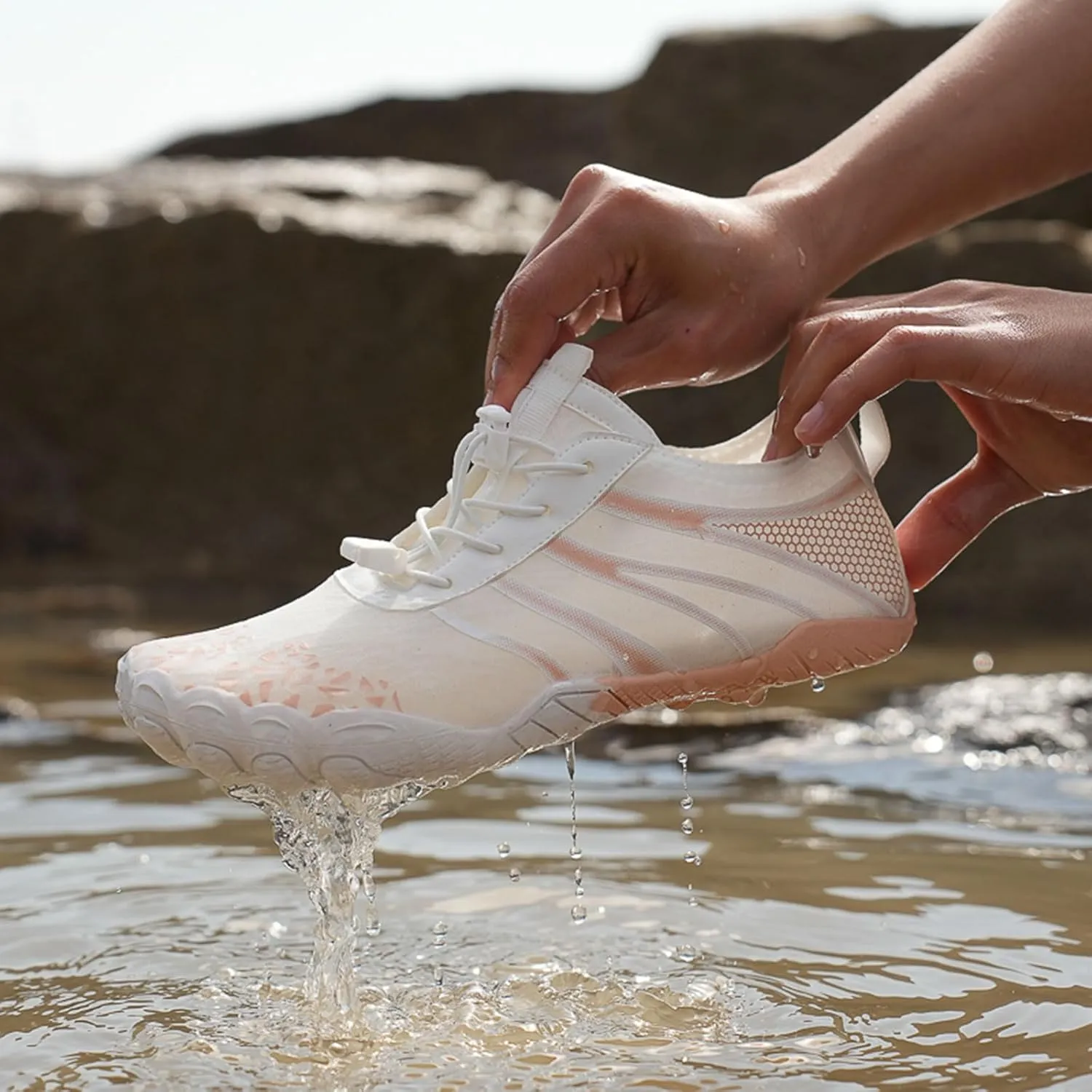 Grounded Footwear for Women Non Slip Barefoot Shoes Running Hiking Walking Shoe for Men Healthy & Non-Slip Wide Toe Box Beach Sneaker Lightweight Breathable Water Resistant Sneakers Comfort Wear Shoes