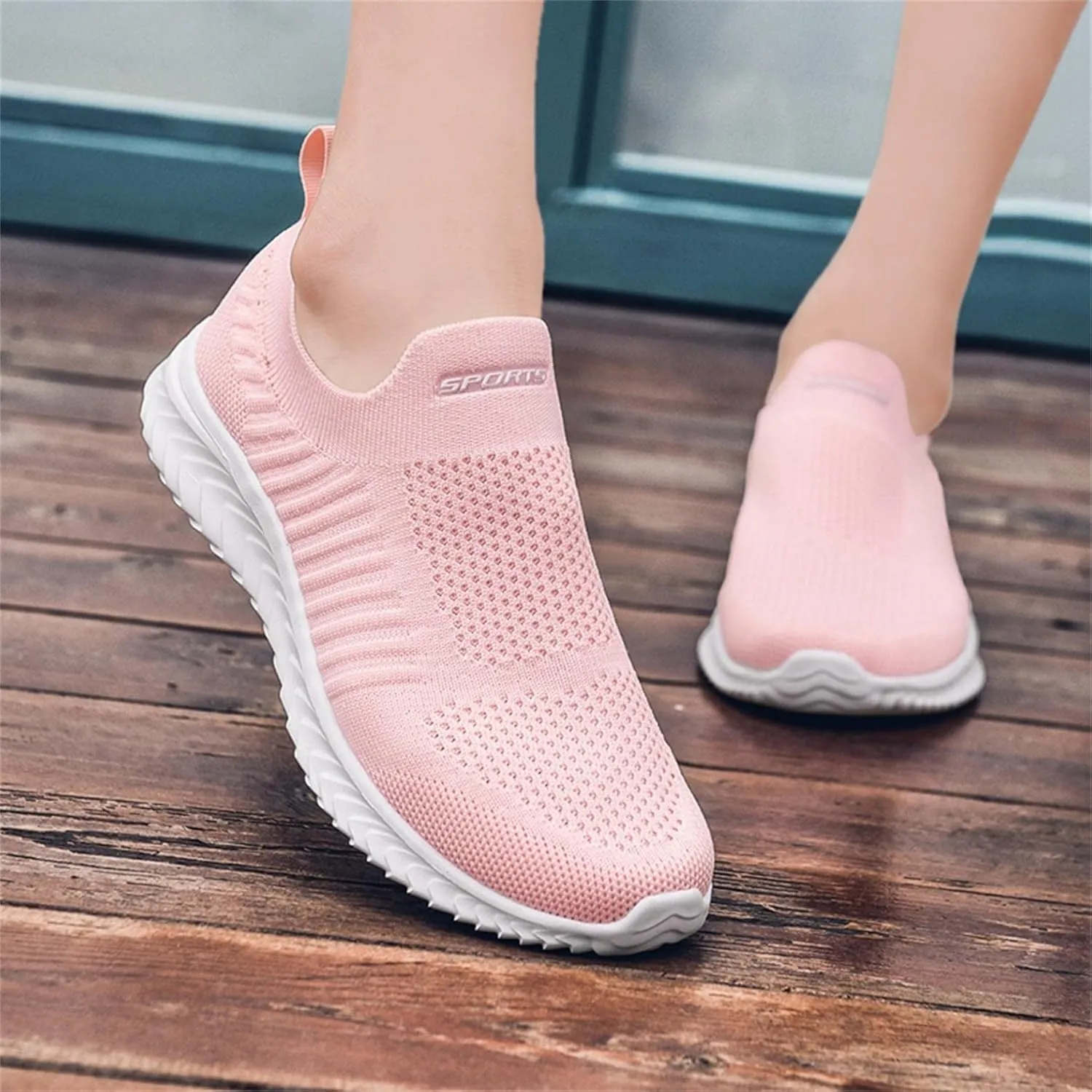 Hbeylia Womens Breathable Lightweight Mesh Walking Sneakers Shoes Fashion Hiking Work Nurse Mule Sport Shoes Slippers For Women Driving