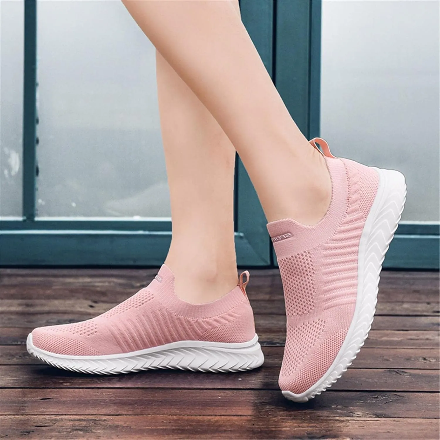 Hbeylia Womens Breathable Lightweight Mesh Walking Sneakers Shoes Fashion Hiking Work Nurse Mule Sport Shoes Slippers For Women Driving
