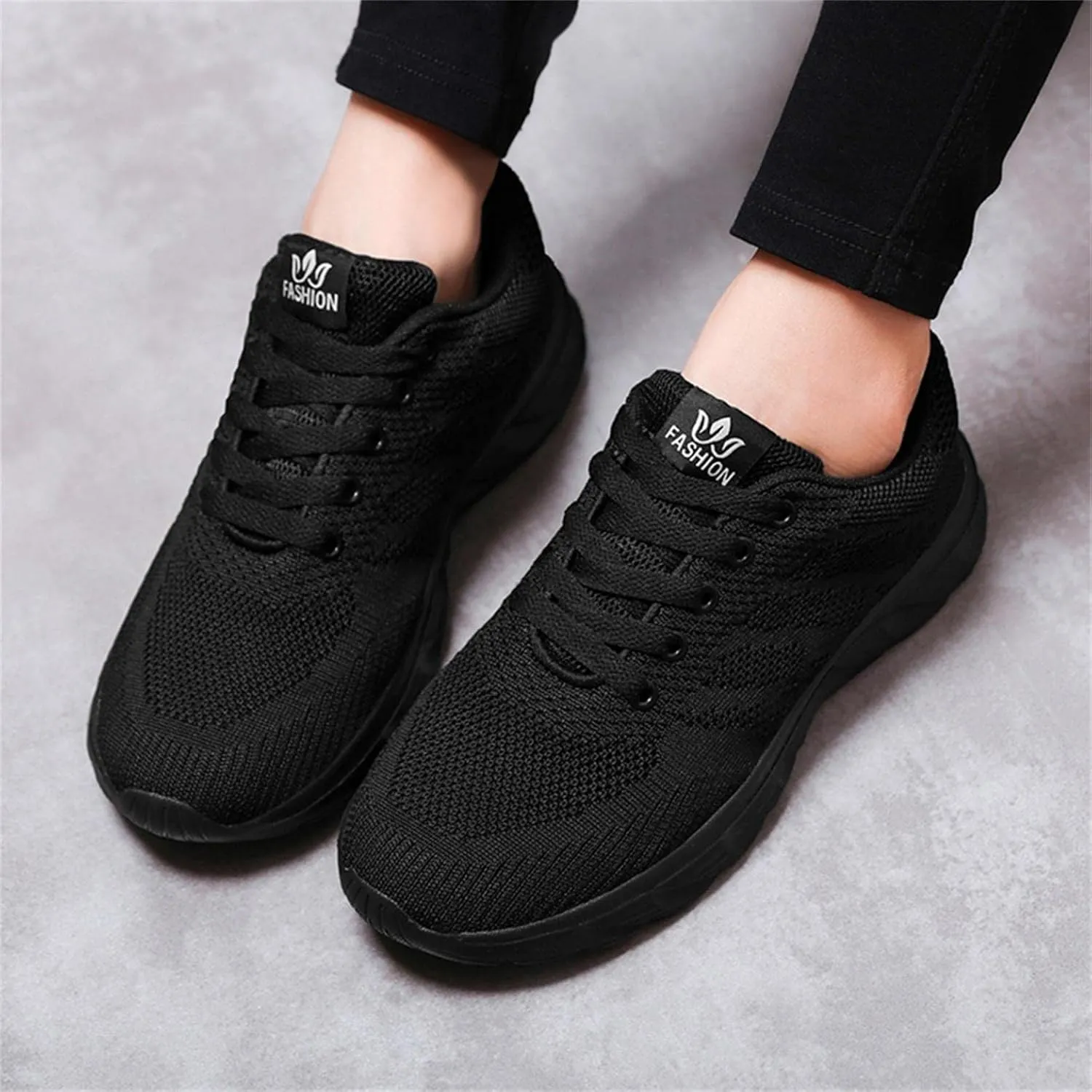 Hbeylia Women's Lace Up Sneakers Walking Shoes Breathable Mesh Hiking Work Nurse Shoes Lightweight Fashion Wedge Platform Sport Shoes for Women Girls