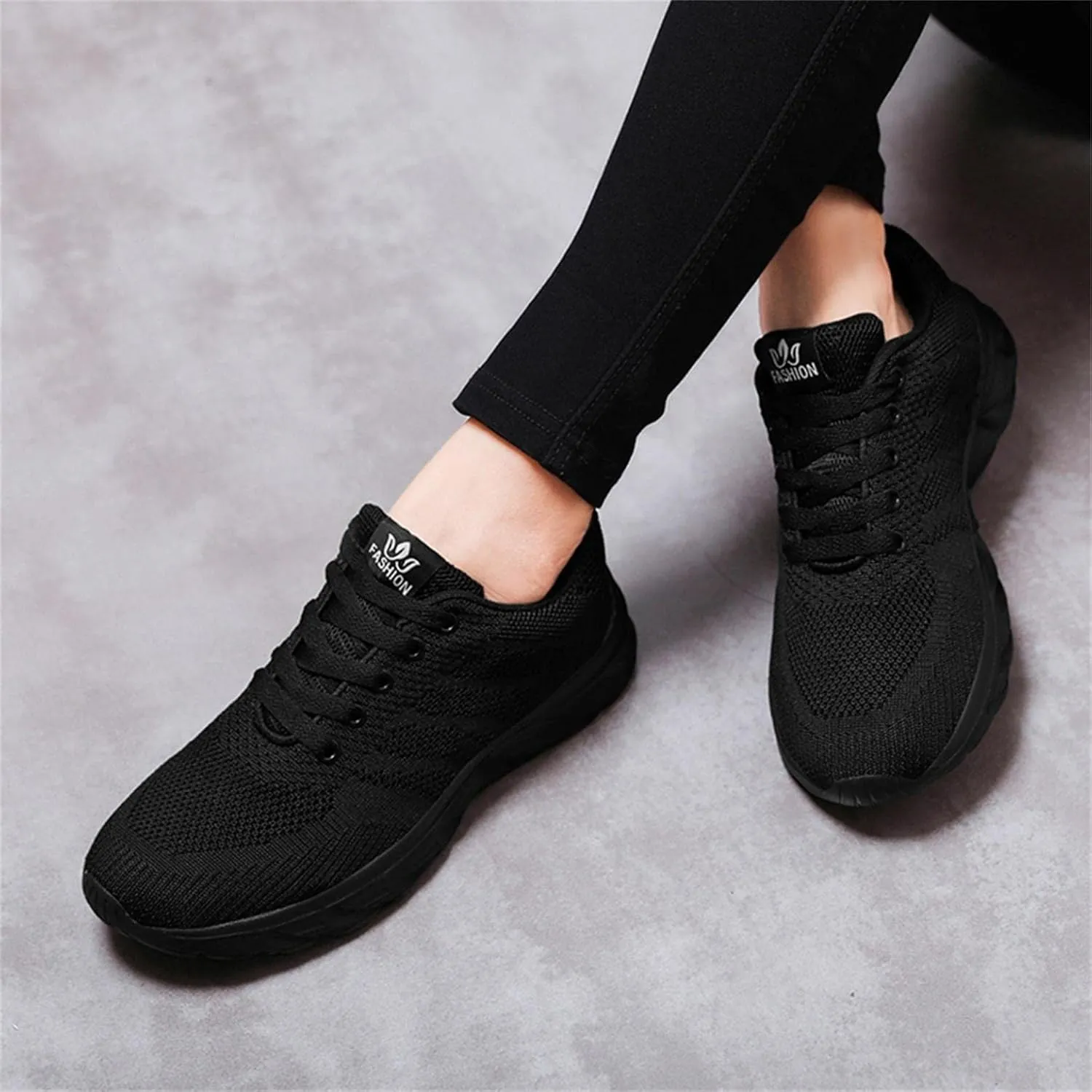 Hbeylia Women's Lace Up Sneakers Walking Shoes Breathable Mesh Hiking Work Nurse Shoes Lightweight Fashion Wedge Platform Sport Shoes for Women Girls