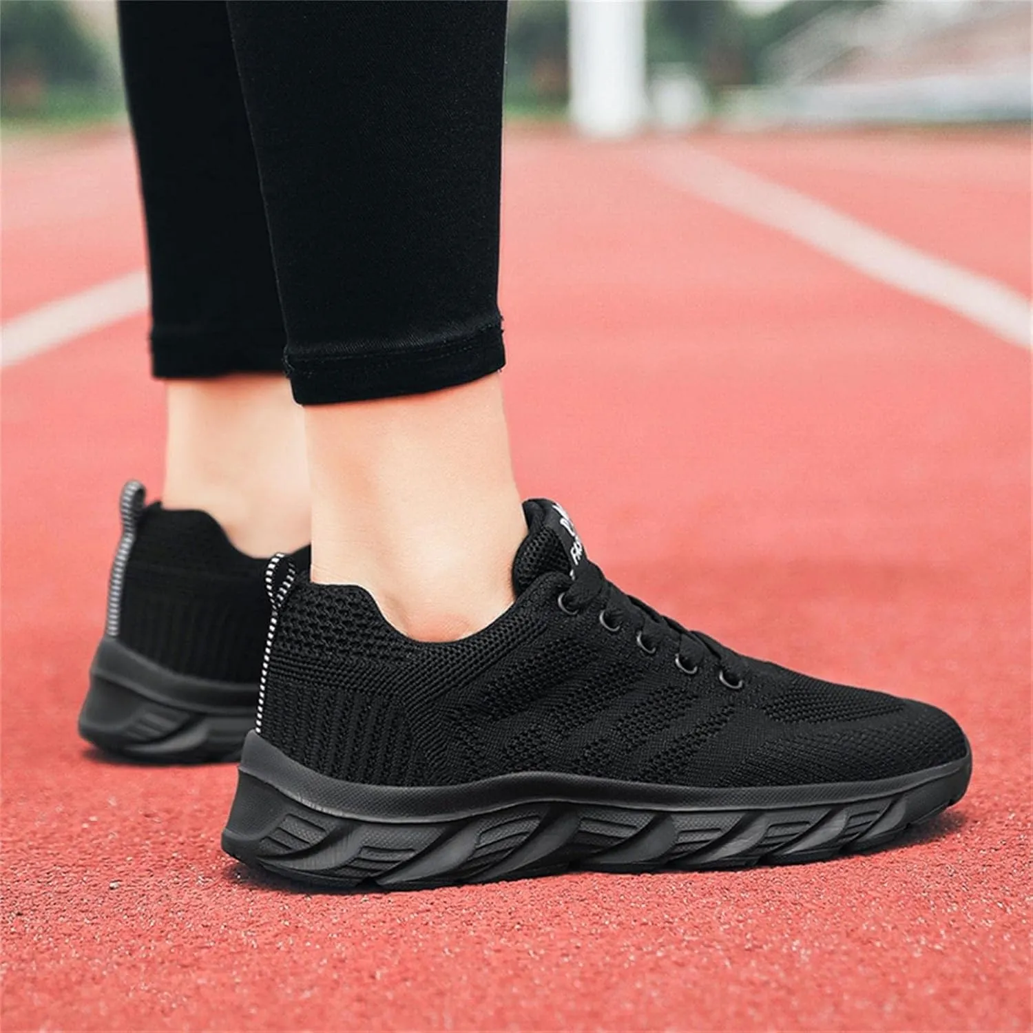 Hbeylia Women's Lace Up Sneakers Walking Shoes Breathable Mesh Hiking Work Nurse Shoes Lightweight Fashion Wedge Platform Sport Shoes for Women Girls