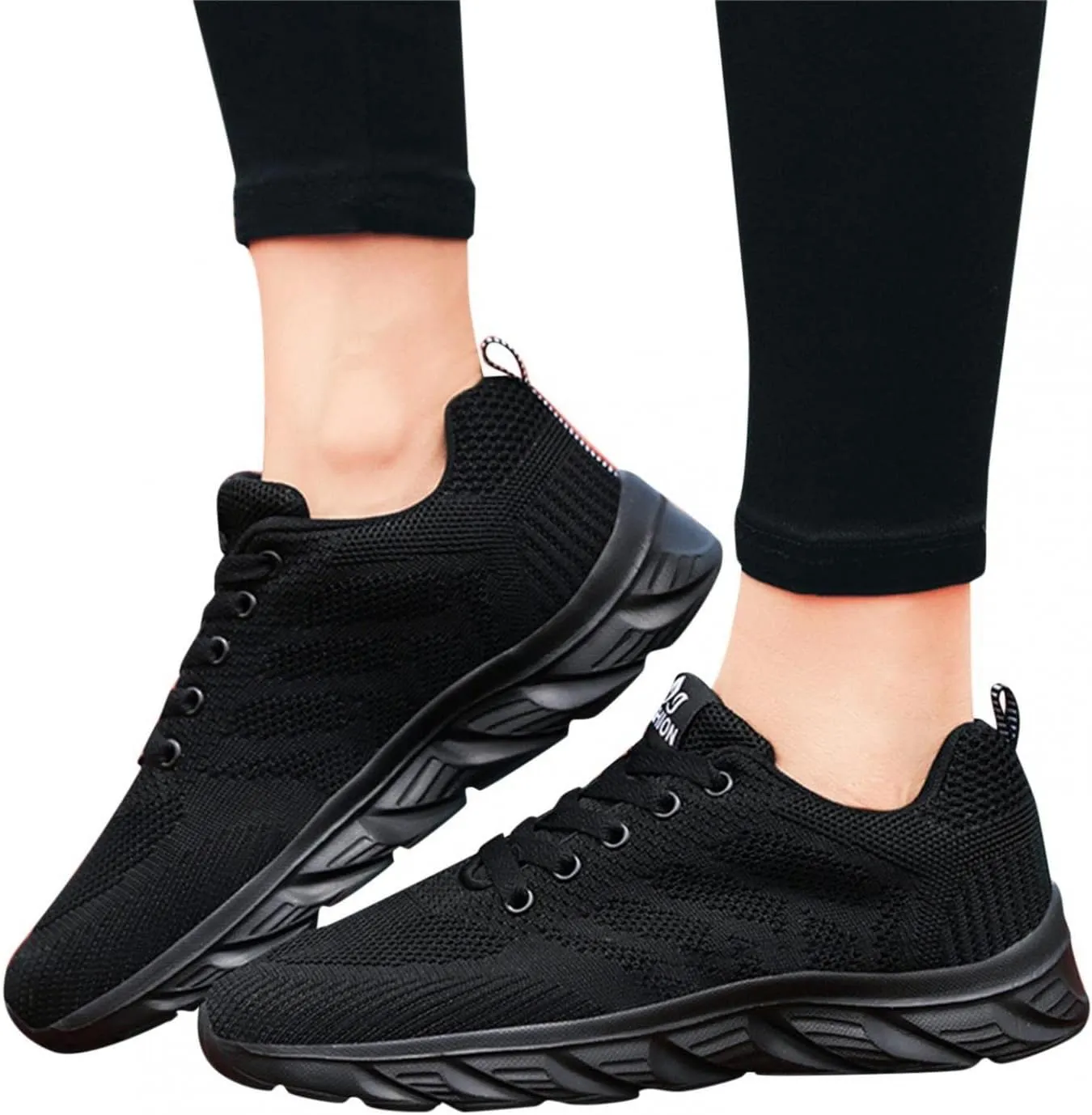 Hbeylia Women's Lace Up Sneakers Walking Shoes Breathable Mesh Hiking Work Nurse Shoes Lightweight Fashion Wedge Platform Sport Shoes for Women Girls