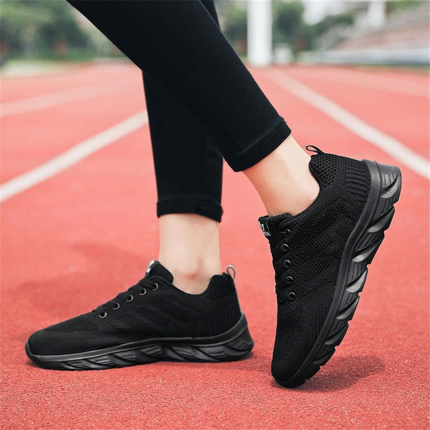 Hbeylia Women's Lace Up Sneakers Walking Shoes Breathable Mesh Hiking Work Nurse Shoes Lightweight Fashion Wedge Platform Sport Shoes for Women Girls