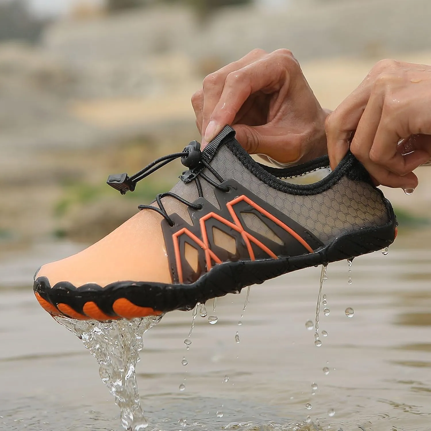 Hiking Footwear Barefoot Womens Mens, Grounded Barefoot Shoes, Hike Barefoot Shoes, Pro Barefoot Shoes with Wide Toe Box, Healthy & Non-Slip Barefoot Shoes, Quick Dry Zero Drop Trail Running Shoes