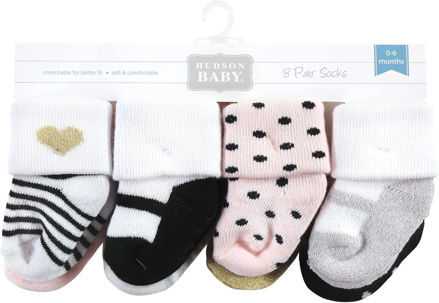 Hudson Baby Baby Cotton Rich Newborn and Terry Socks