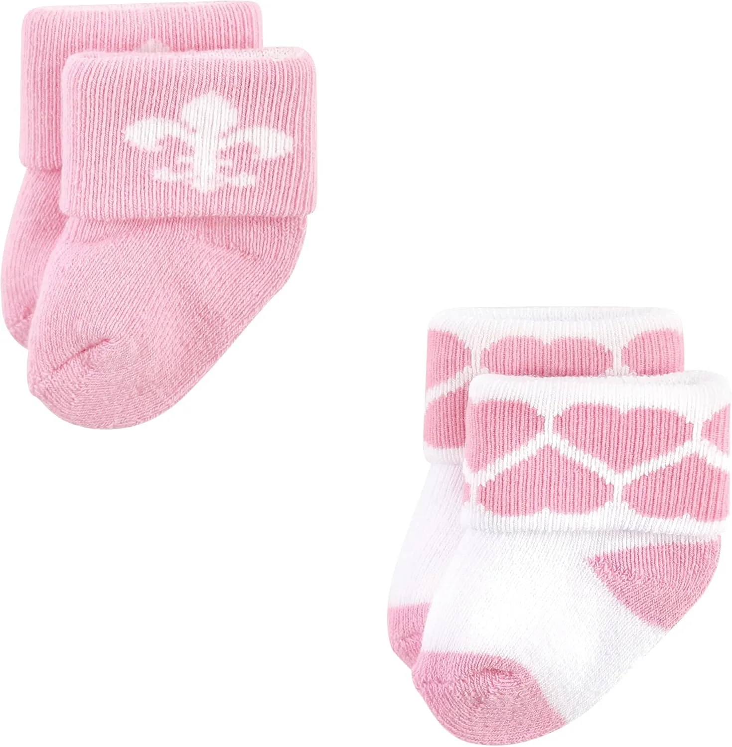 Hudson Baby Baby Girls' Cotton Rich Newborn and Terry Socks