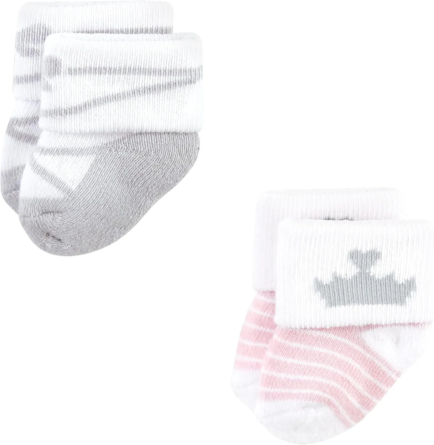 Hudson Baby Baby Girls' Cotton Rich Newborn and Terry Socks