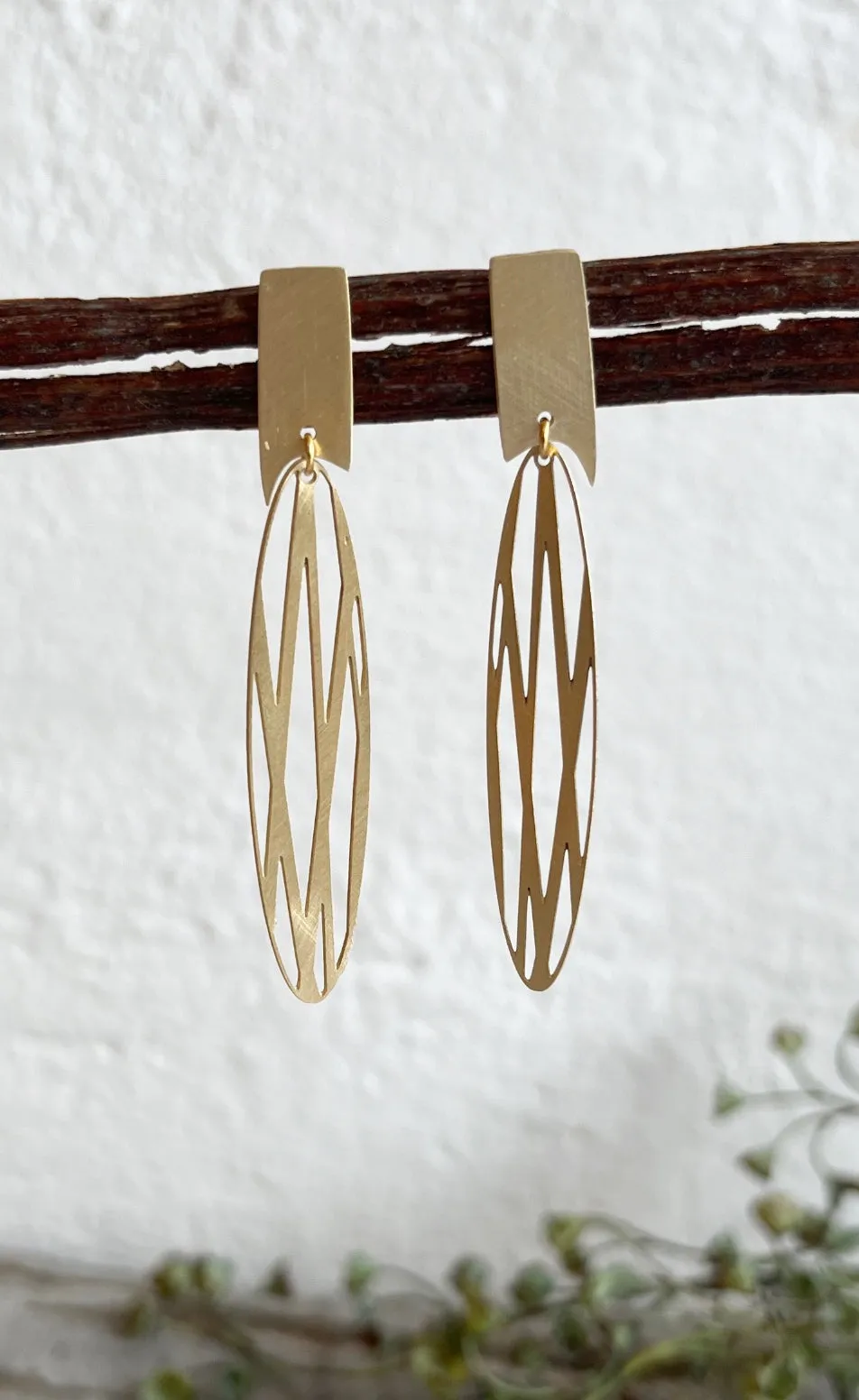 Isabella Golden Brass Earrings