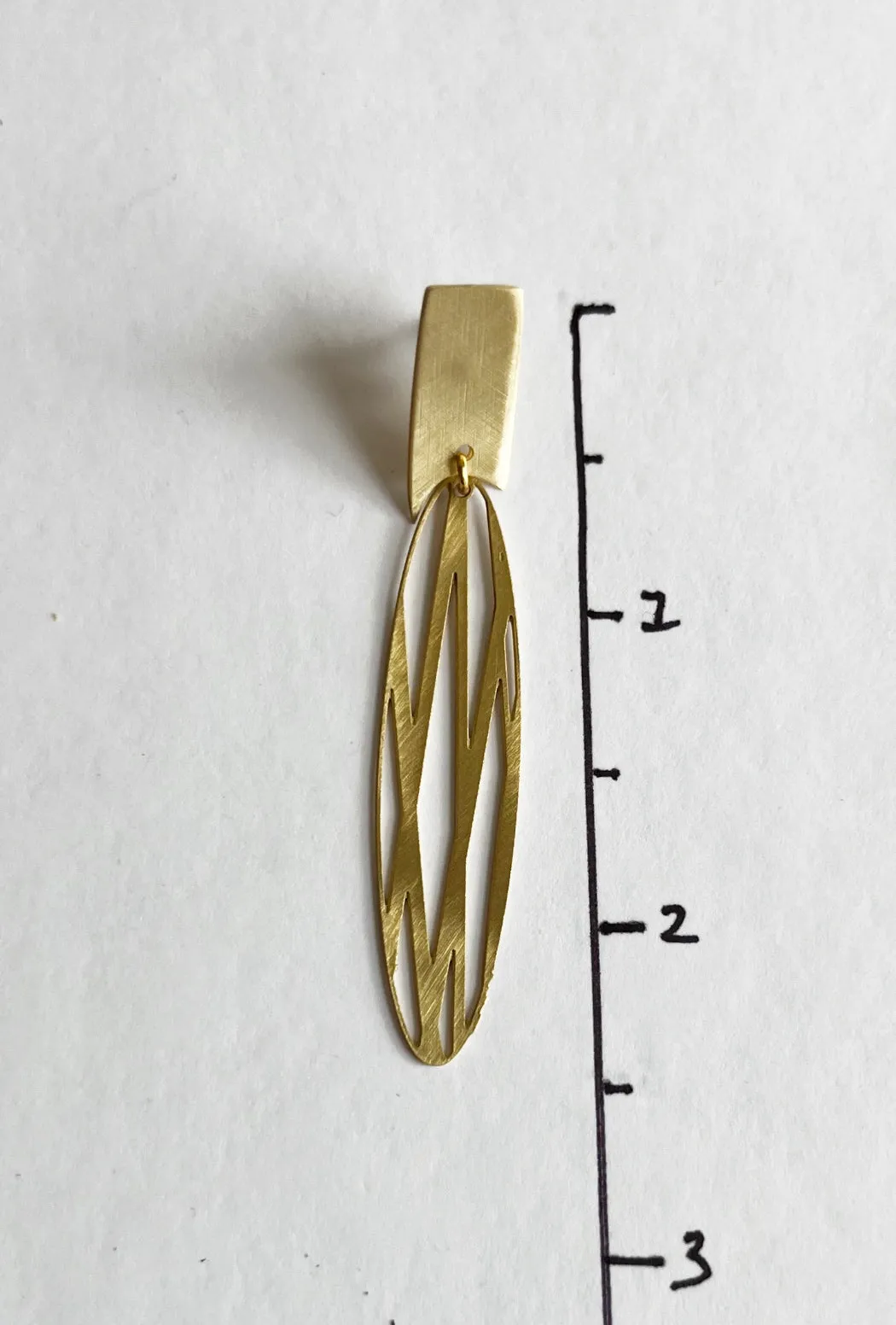 Isabella Golden Brass Earrings