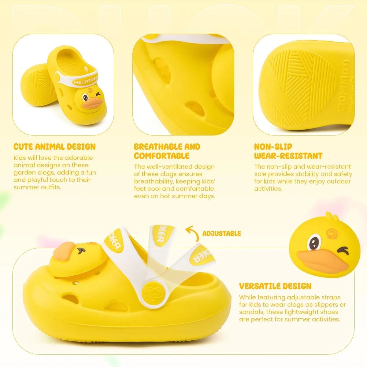 Kannior Toddler Kids Boys Girls EVA Garden Clogs Summer Outdoor Slip On Shoes Cute Animal Water Sandals Children Lightweight Slipper Beach Pool Play Shoes (Baby/Toddler Kids)