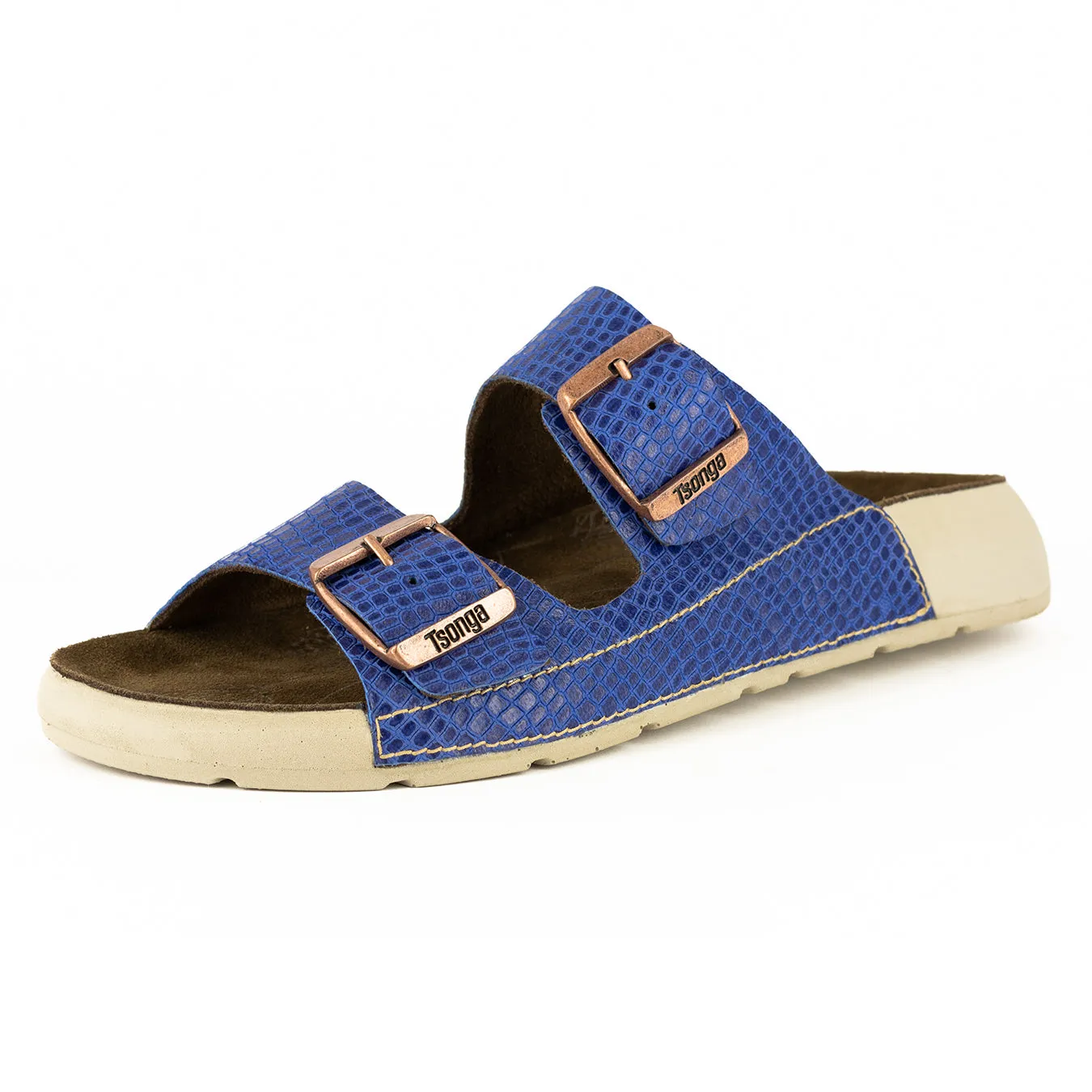 Masego : Ladies Leather Sandal in Turbine Coco Lux