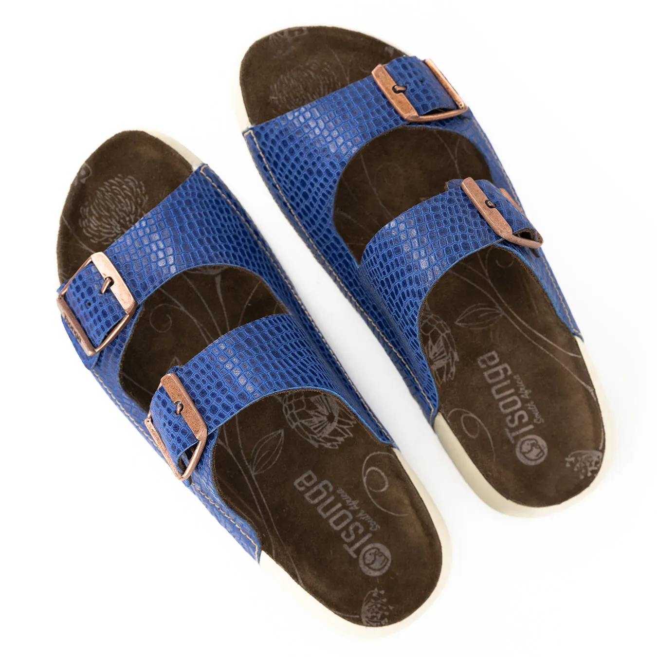 Masego : Ladies Leather Sandal in Turbine Coco Lux