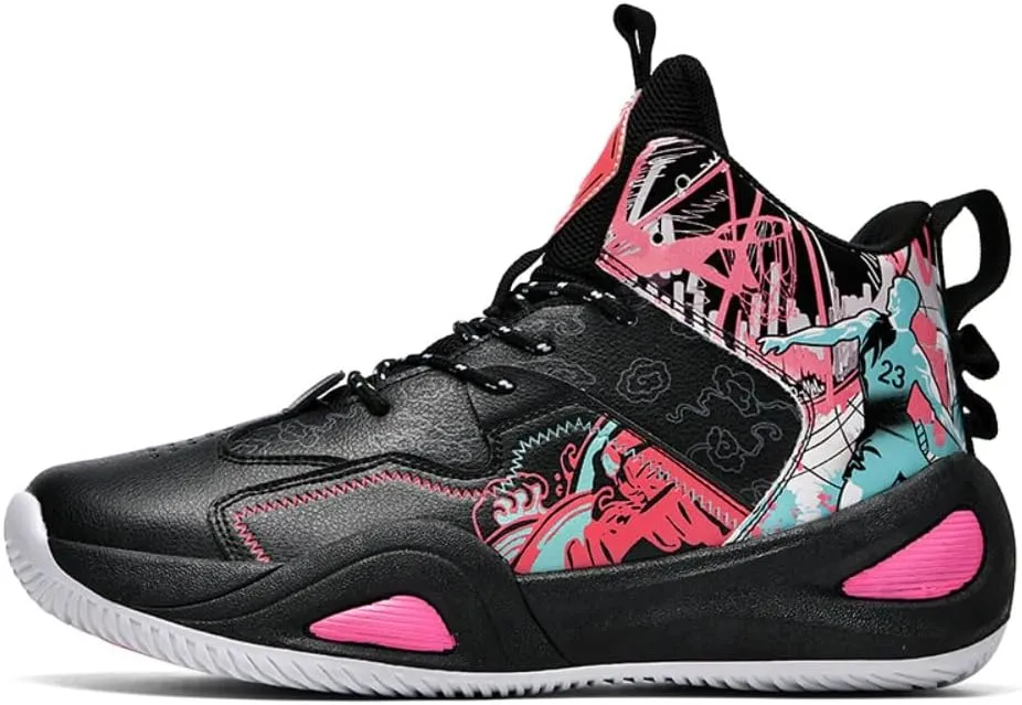 Men's Basketball Shoes Mid Basketball Sneakers Non-Slip Outdoor Cushioning Workout Shoes