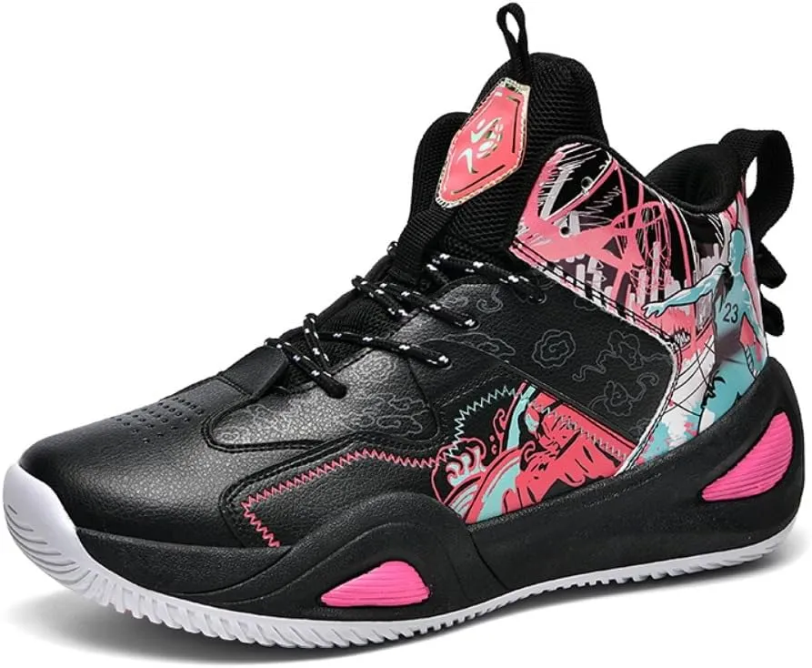 Men's Basketball Shoes Mid Basketball Sneakers Non-Slip Outdoor Cushioning Workout Shoes