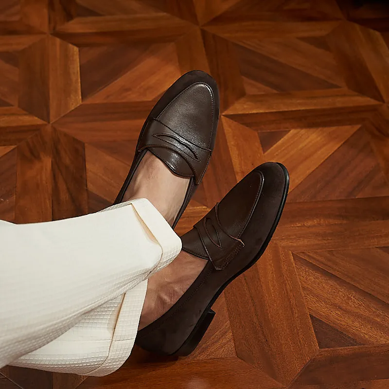 ModishLux Leather Chic Slip-Ons Loafers