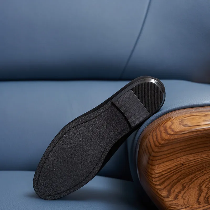 ModishLux Leather Chic Slip-Ons Loafers