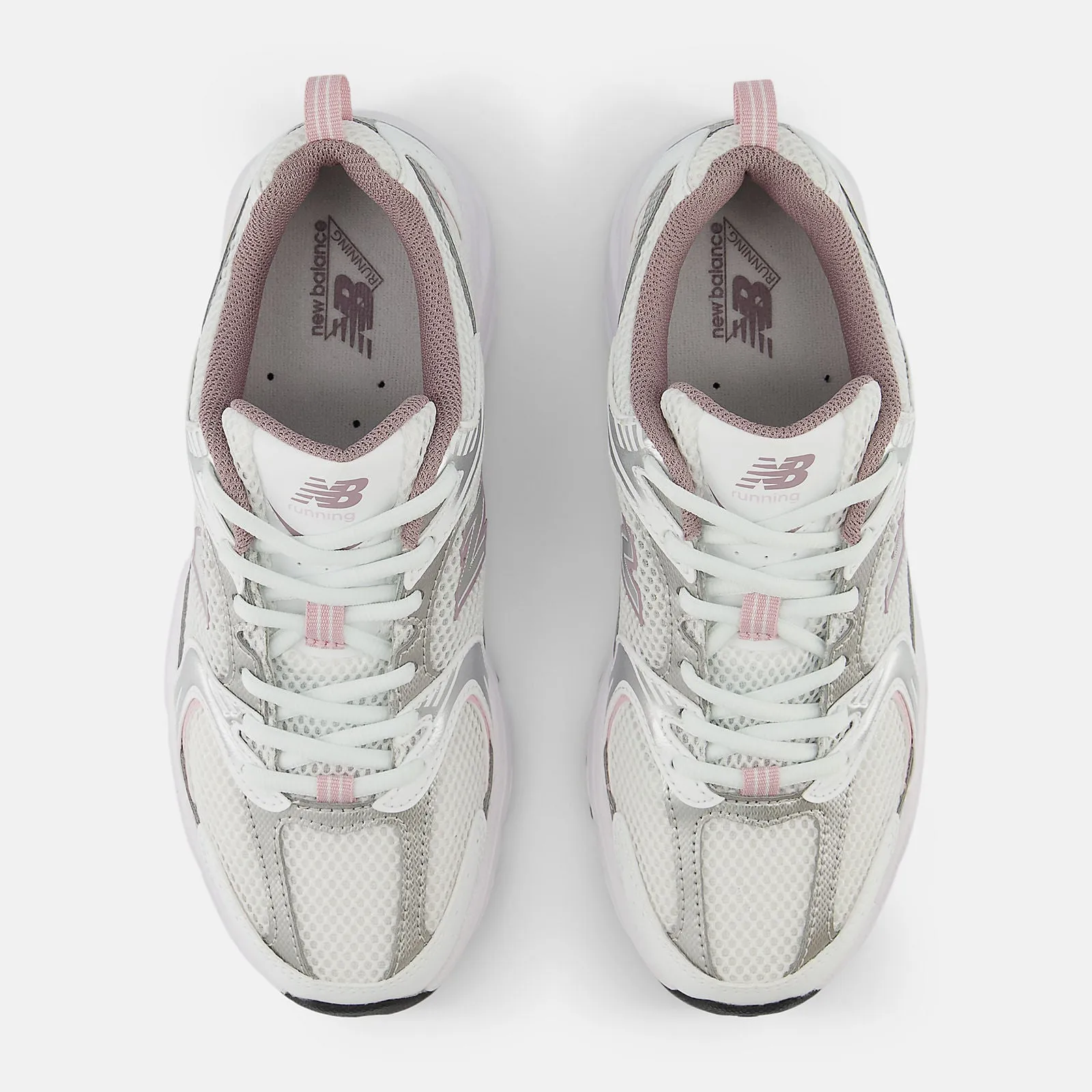 New Balance 530 Shoe - WHITE SILVER METALIC ICE WINE MID CENTURY PINK
