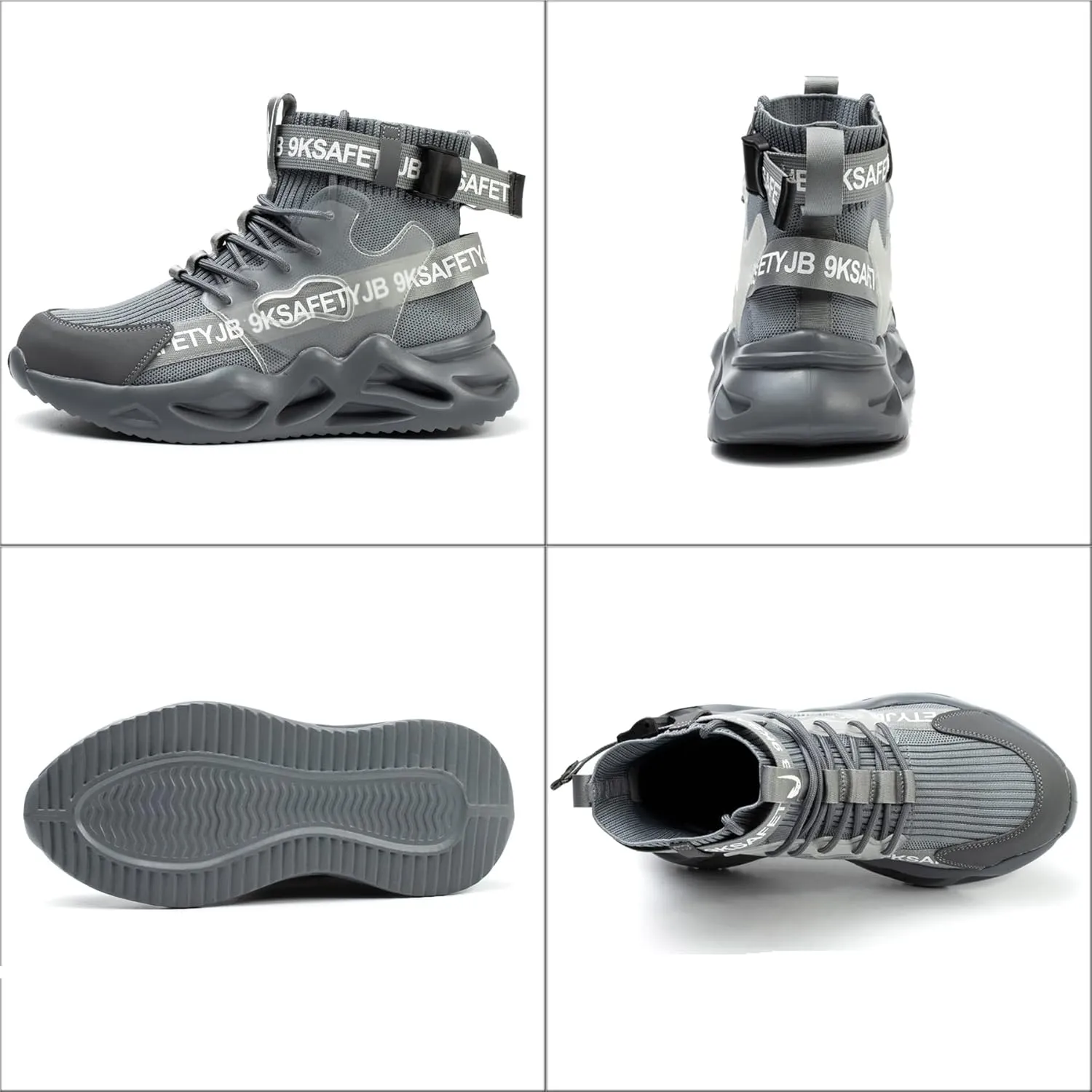 Nutropa Steel Toe Shoes for Men Women Work Safety Footwear Lightweight Breathable Comfortable Industrial Construction Sneakers