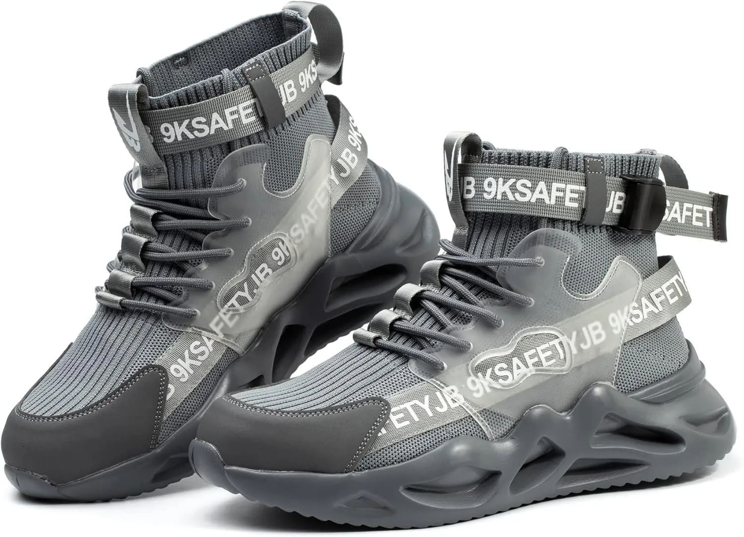 Nutropa Steel Toe Shoes for Men Women Work Safety Footwear Lightweight Breathable Comfortable Industrial Construction Sneakers