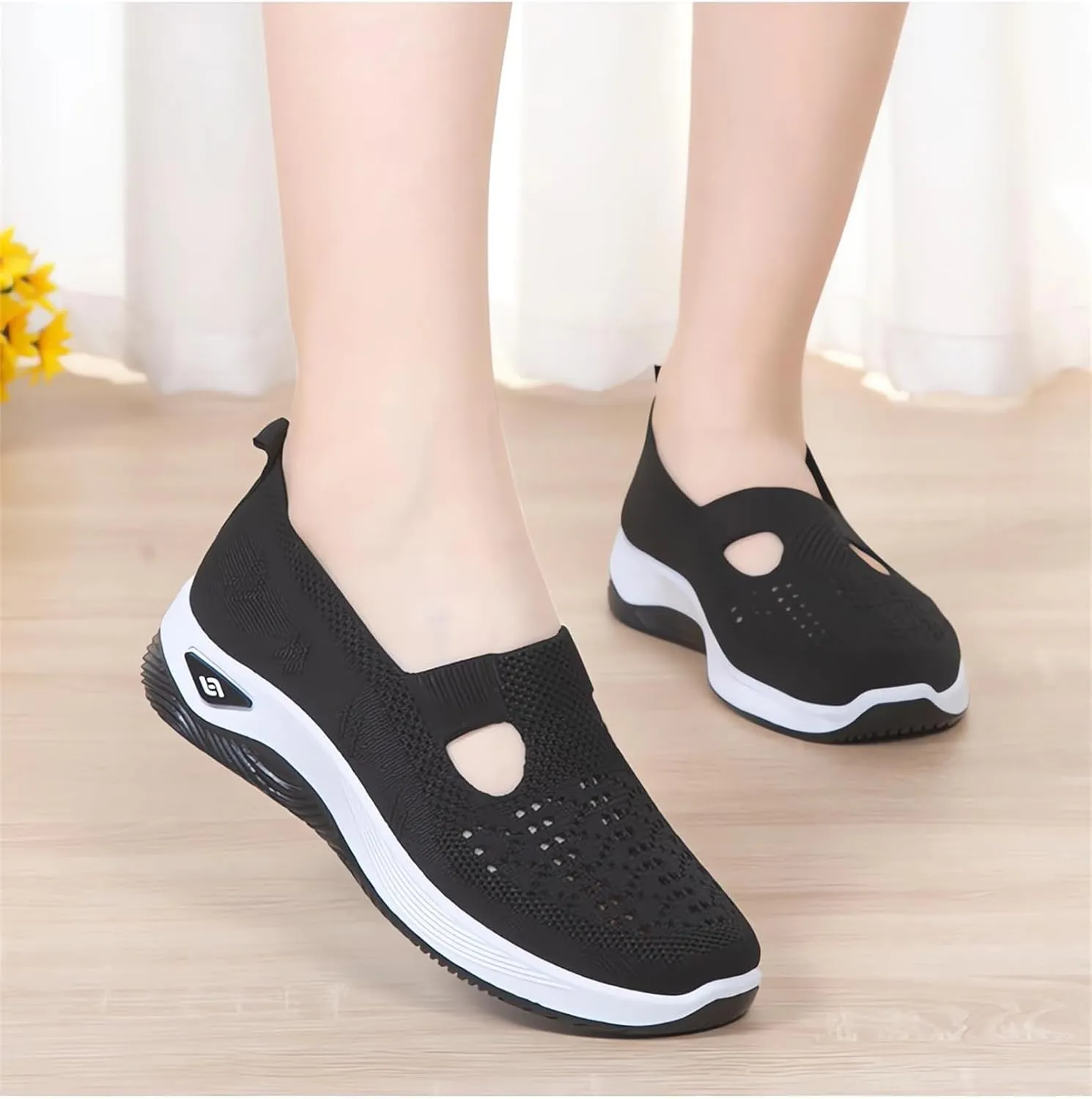 Orthopedic Shoes for Women Slip On Sneakers Breathable Soft Sole Diabetic Walking Shoes Comfort Non Slip Work Sneakers Lightweight Wide Width Soft Sole Arch Support Non-Slip Shoe
