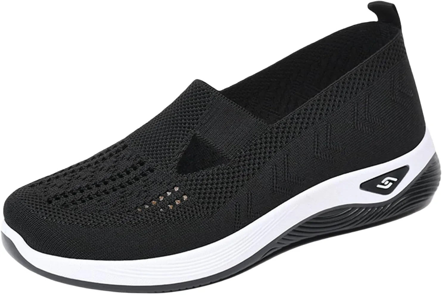 Orthopedic Shoes for Women Slip On Sneakers Breathable Soft Sole Diabetic Walking Shoes Comfort Non Slip Work Sneakers Lightweight Wide Width Soft Sole Arch Support Non-Slip Shoe