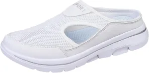 Slip On Shoes Womens Lightweight Orthopedic Sneakers Casual Breathable Slippers Closed Toe Slides Walking Shoes with Arch Support