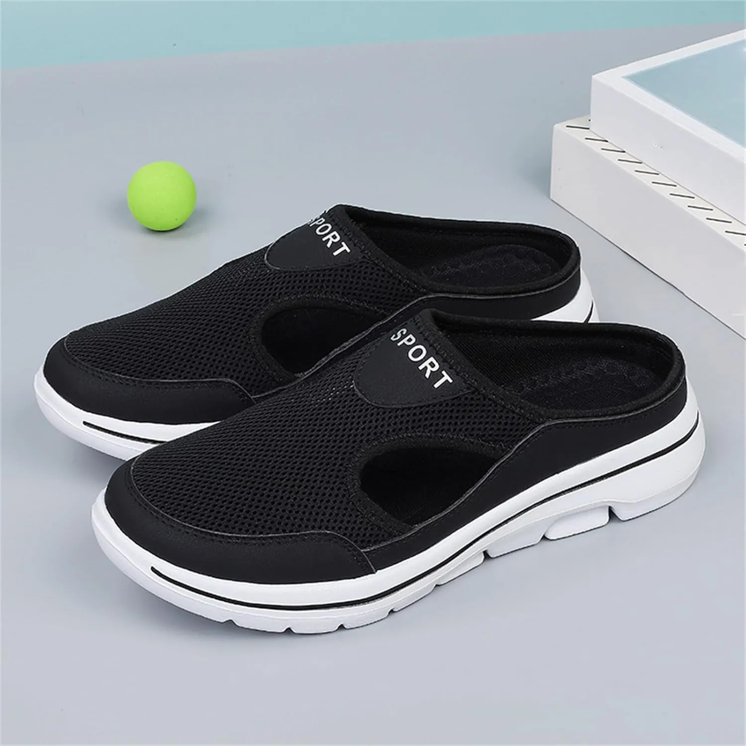Slip On Shoes Womens Lightweight Orthopedic Sneakers Casual Breathable Slippers Closed Toe Slides Walking Shoes with Arch Support