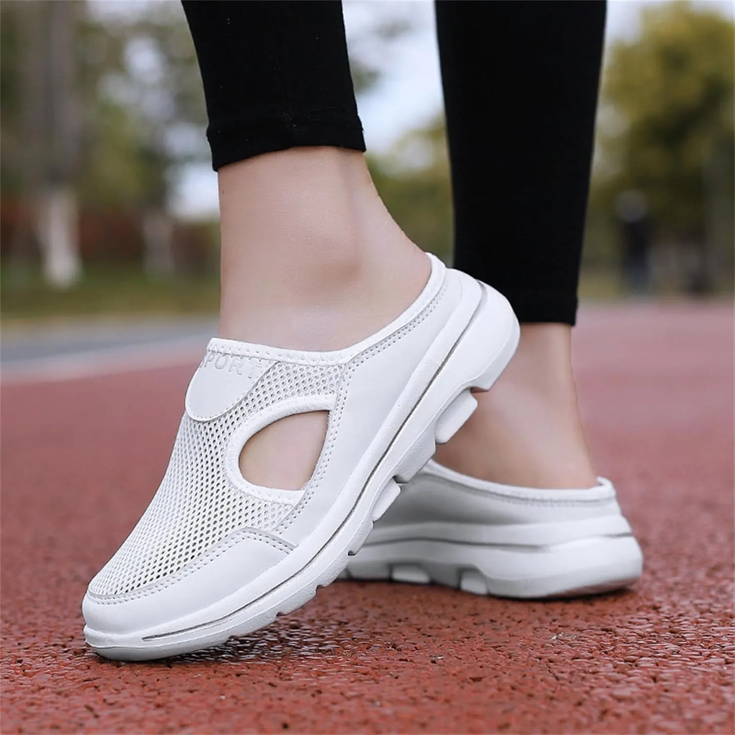 Slip On Shoes Womens Lightweight Orthopedic Sneakers Casual Breathable Slippers Closed Toe Slides Walking Shoes with Arch Support