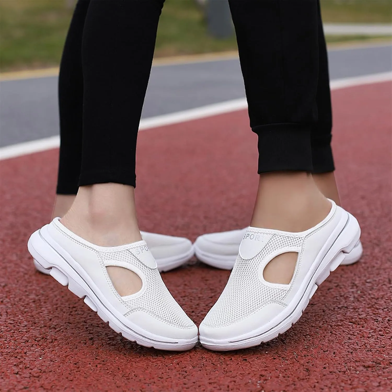 Slip On Shoes Womens Lightweight Orthopedic Sneakers Casual Breathable Slippers Closed Toe Slides Walking Shoes with Arch Support