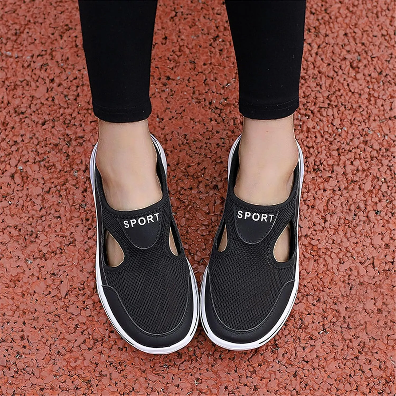 Slip On Shoes Womens Lightweight Orthopedic Sneakers Casual Breathable Slippers Closed Toe Slides Walking Shoes with Arch Support