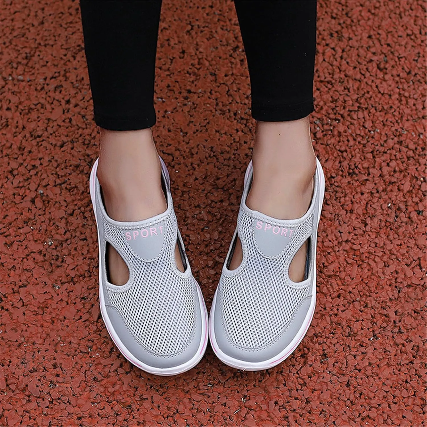 Slip On Shoes Womens Lightweight Orthopedic Sneakers Casual Breathable Slippers Closed Toe Slides Walking Shoes with Arch Support