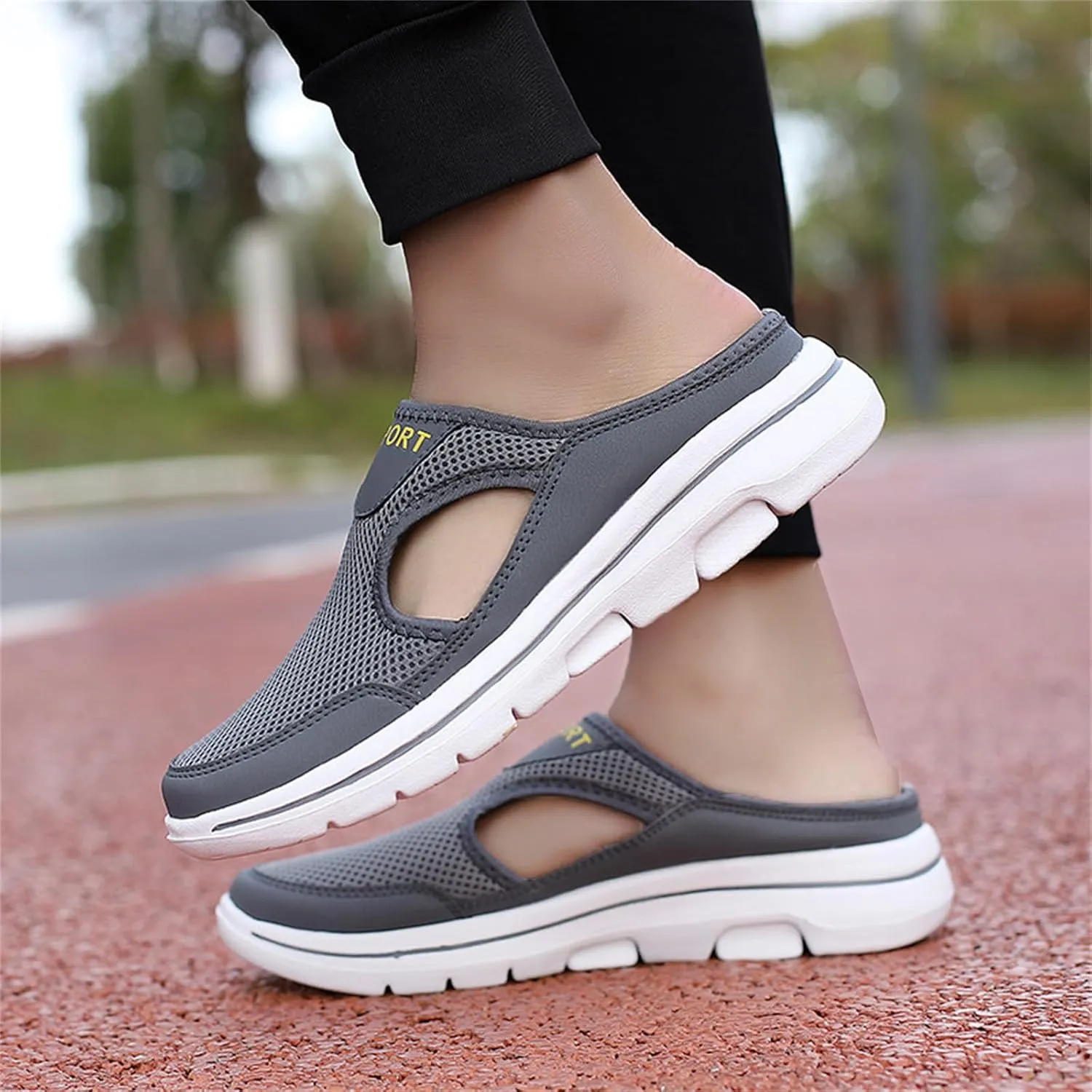 Slip On Shoes Womens Lightweight Orthopedic Sneakers Casual Breathable Slippers Closed Toe Slides Walking Shoes with Arch Support