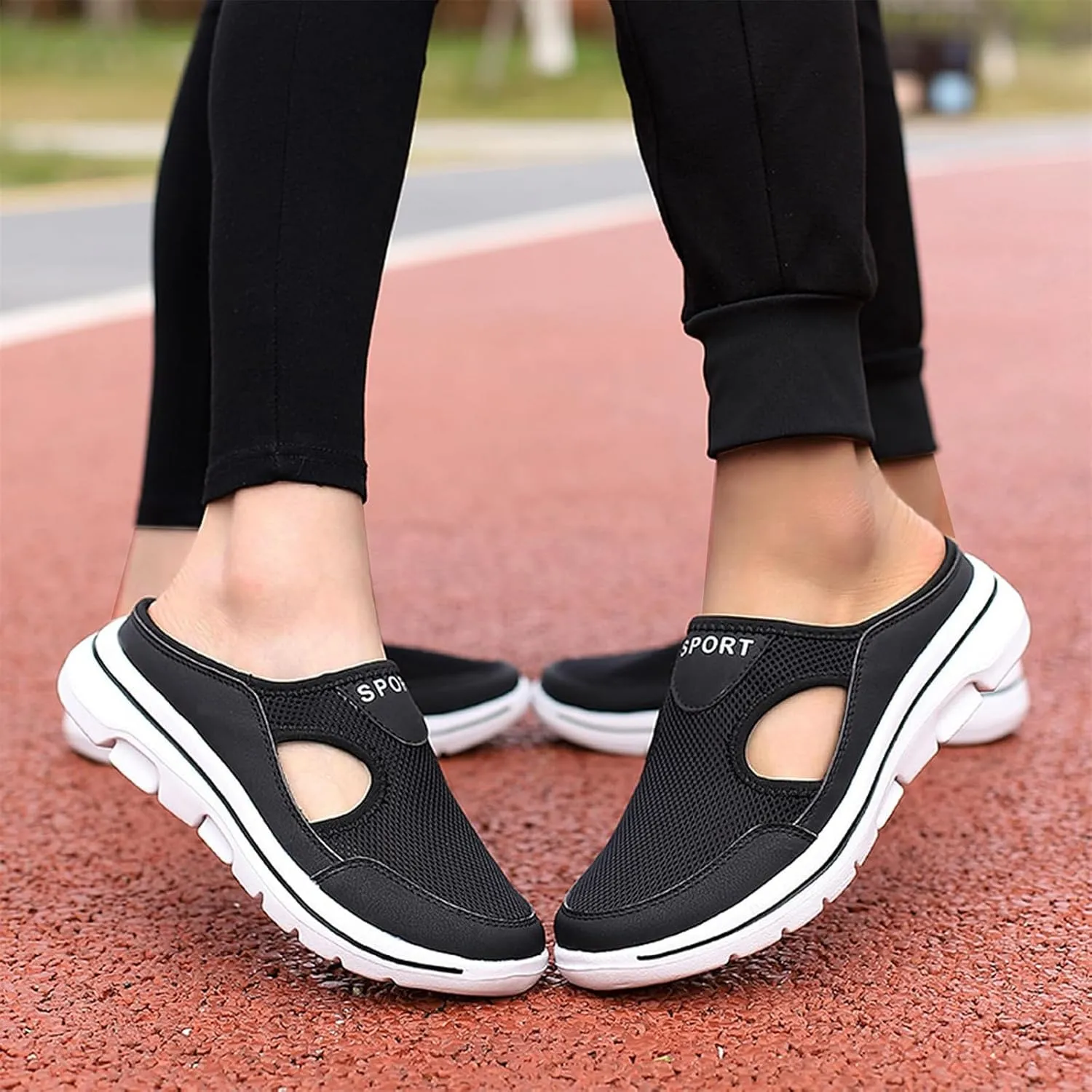 Slip On Shoes Womens Lightweight Orthopedic Sneakers Casual Breathable Slippers Closed Toe Slides Walking Shoes with Arch Support
