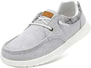 STQ Men's Lace up LoafersOrthopedic Ultralight Boat Casual Shoes with Arth Support