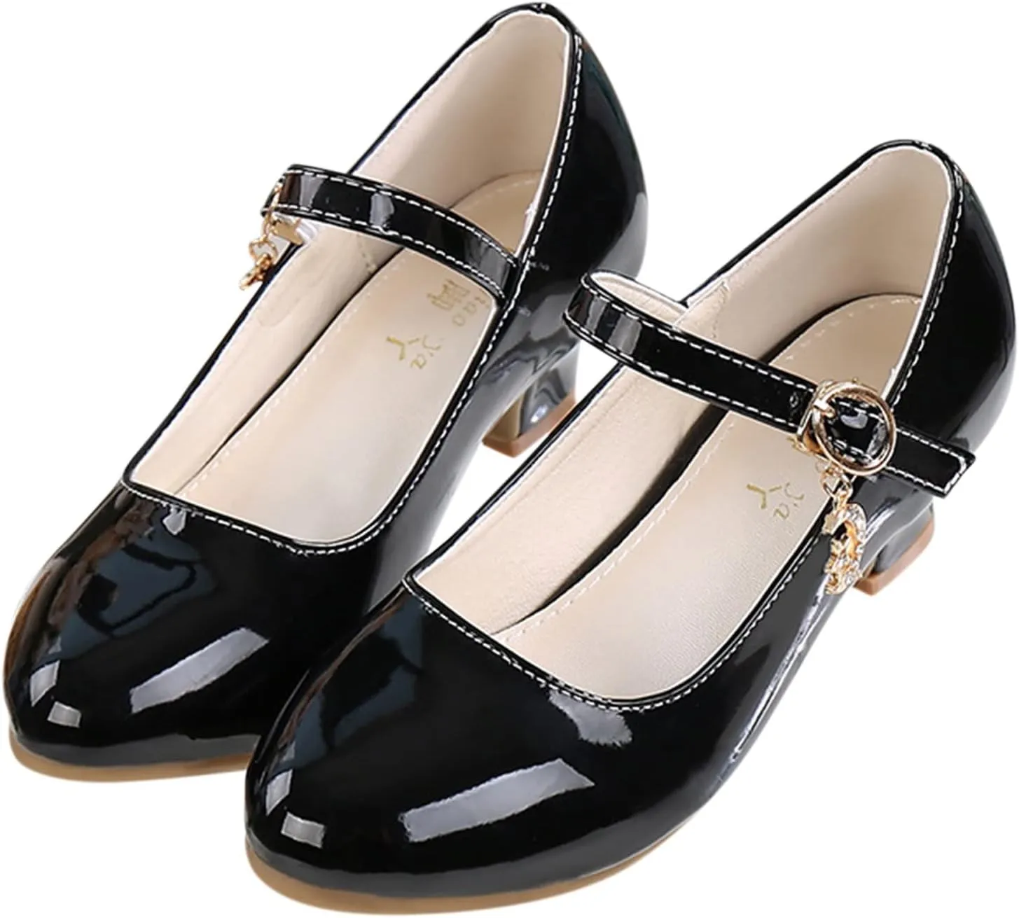 Toddler Girls Mary Jane Dress Shoes Flower Girl Wedding School Uniform Low Heels Toddler Little Kids Pump Shoes