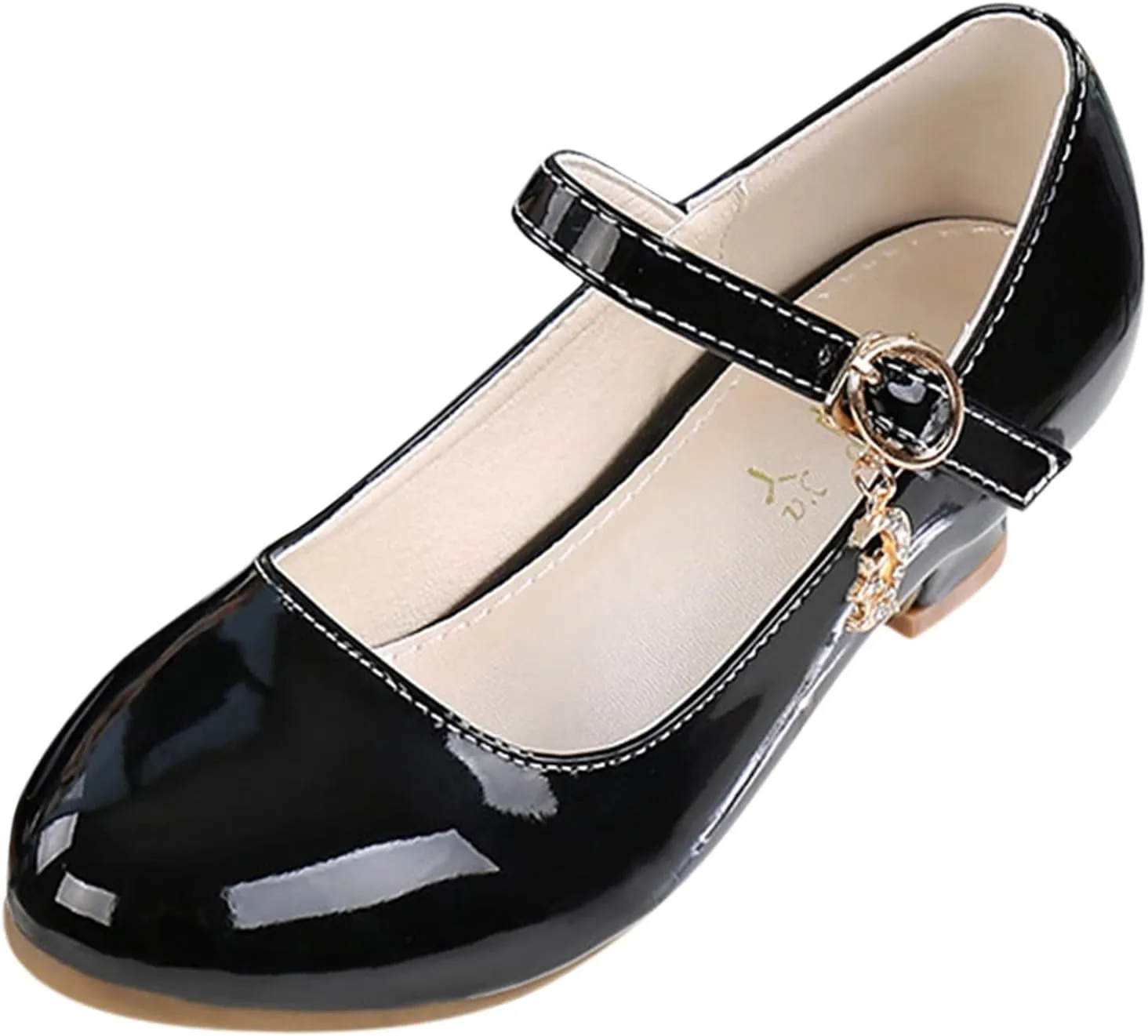 Toddler Girls Mary Jane Dress Shoes Flower Girl Wedding School Uniform Low Heels Toddler Little Kids Pump Shoes