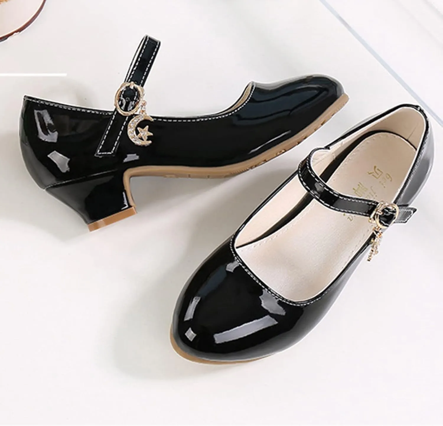 Toddler Girls Mary Jane Dress Shoes Flower Girl Wedding School Uniform Low Heels Toddler Little Kids Pump Shoes