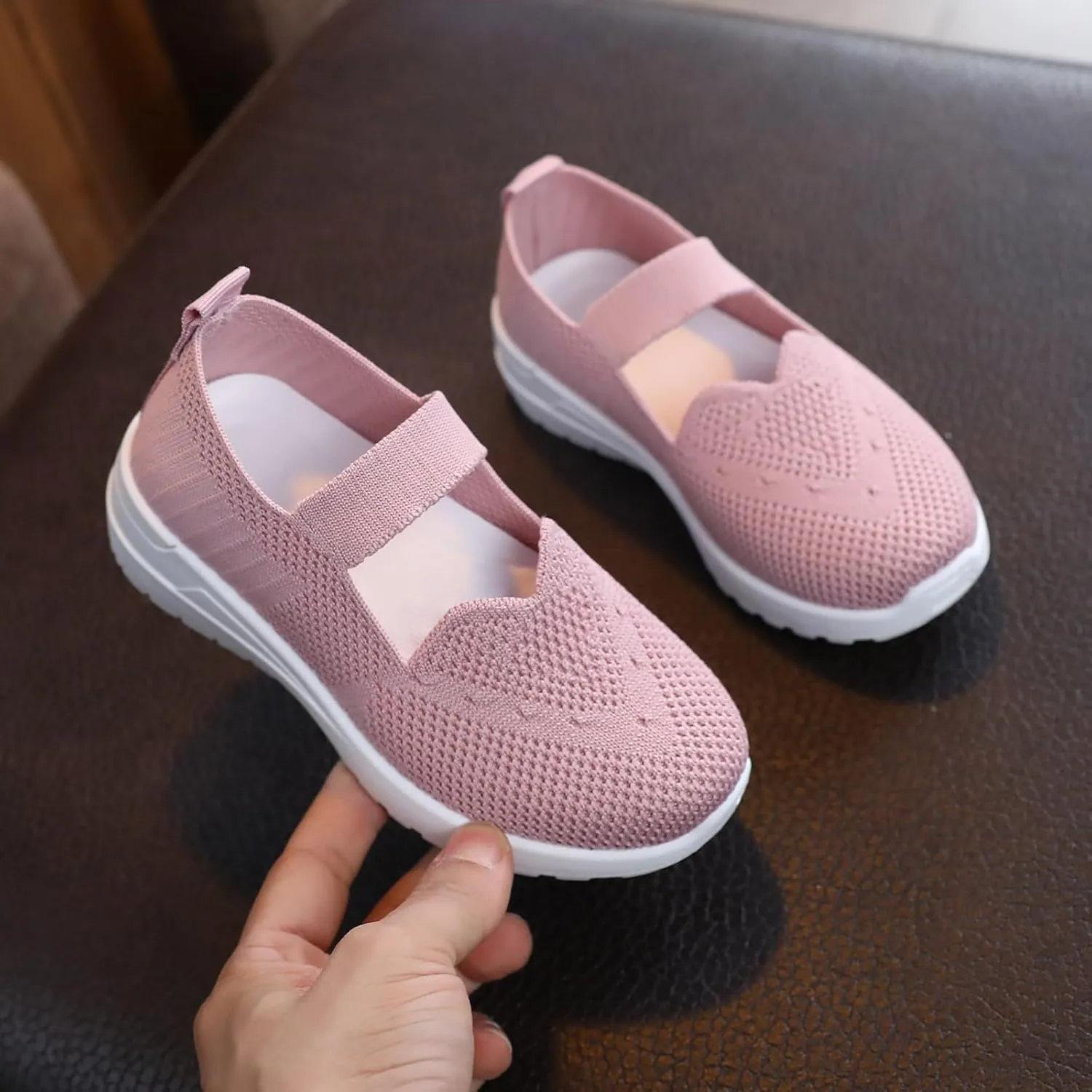 Toddler Toe Box Shoes Toddler Shoes Boy Girl Sneakers Running Tennis Mesh Casual Slip On
