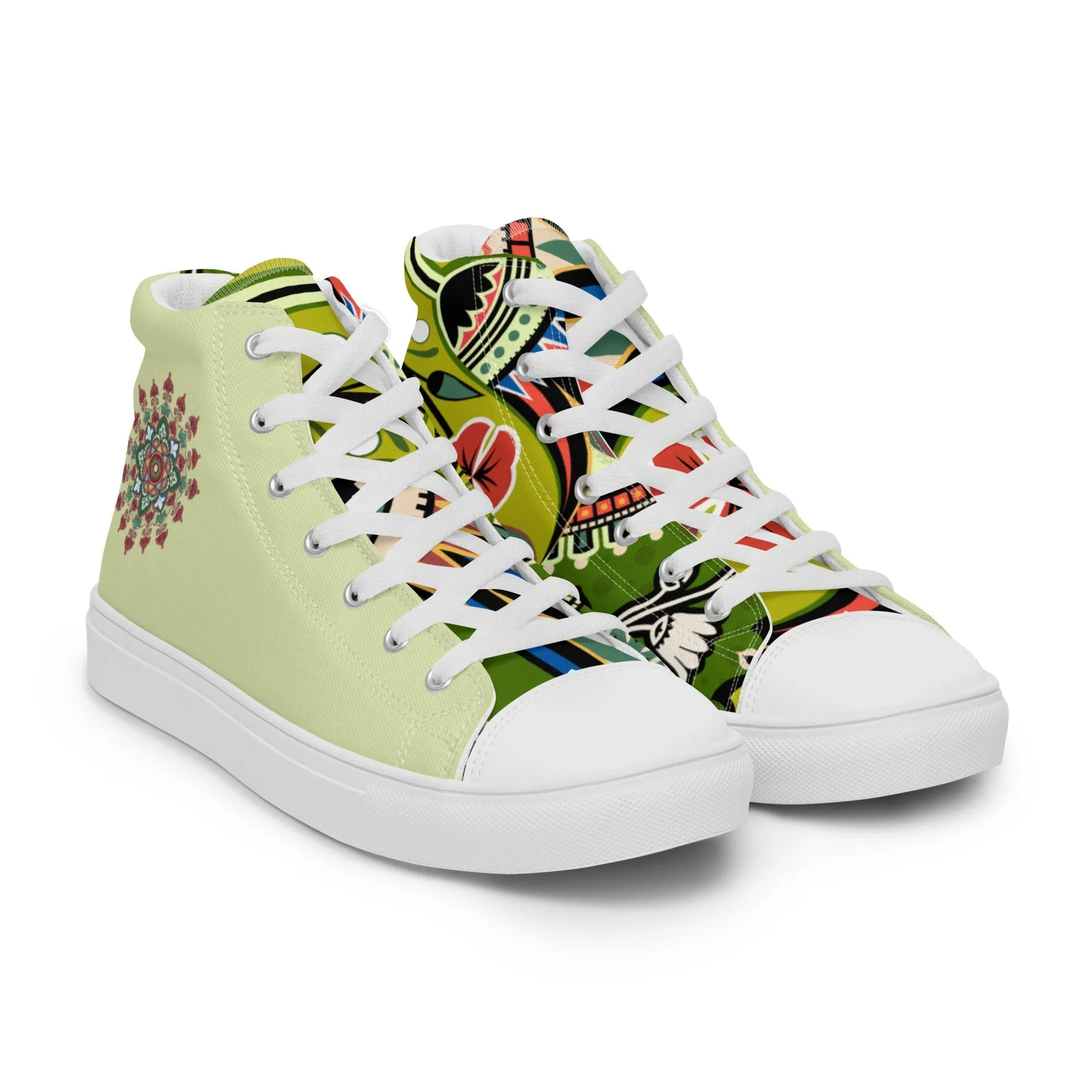 Vrishita Women’s Lace-Up Canvas High-Top Sneakers