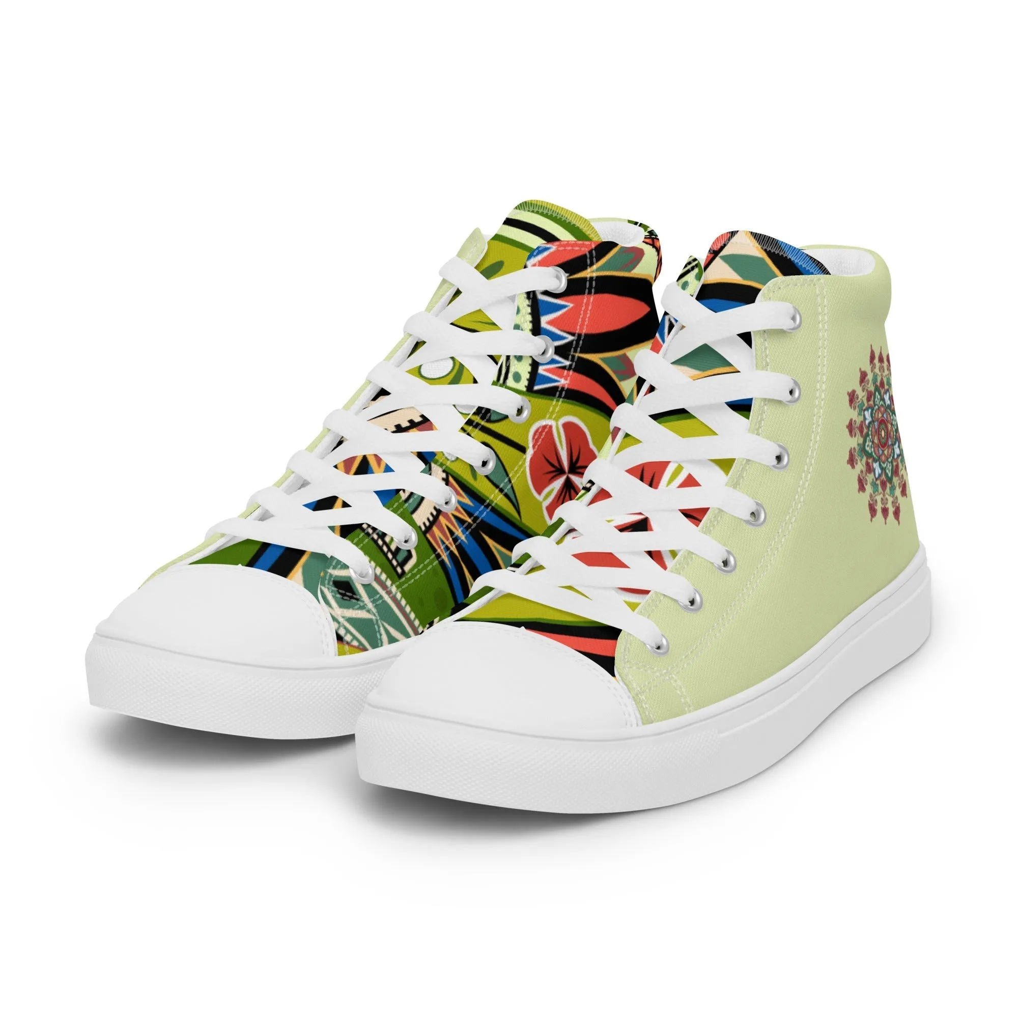 Vrishita Women’s Lace-Up Canvas High-Top Sneakers