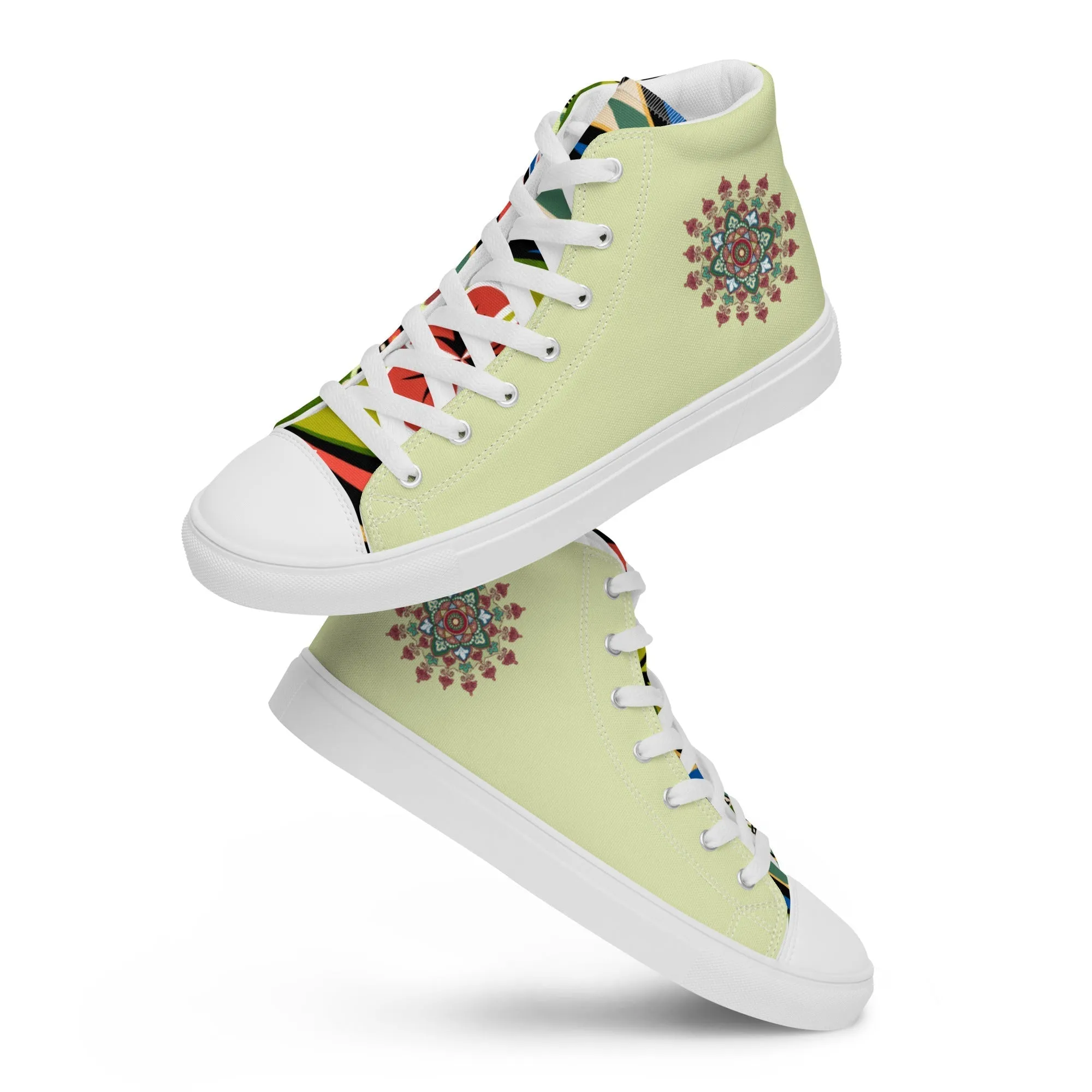 Vrishita Women’s Lace-Up Canvas High-Top Sneakers
