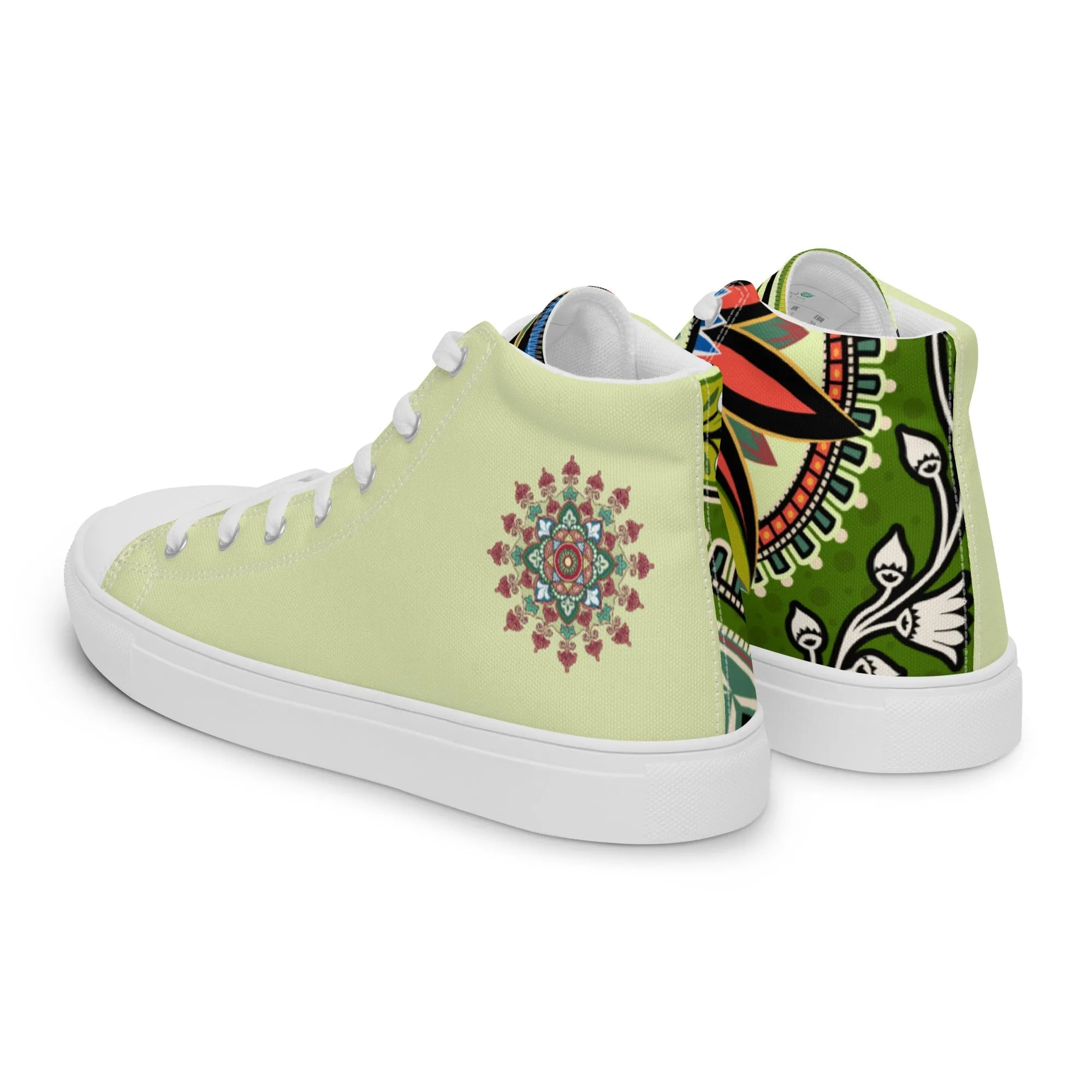 Vrishita Women’s Lace-Up Canvas High-Top Sneakers