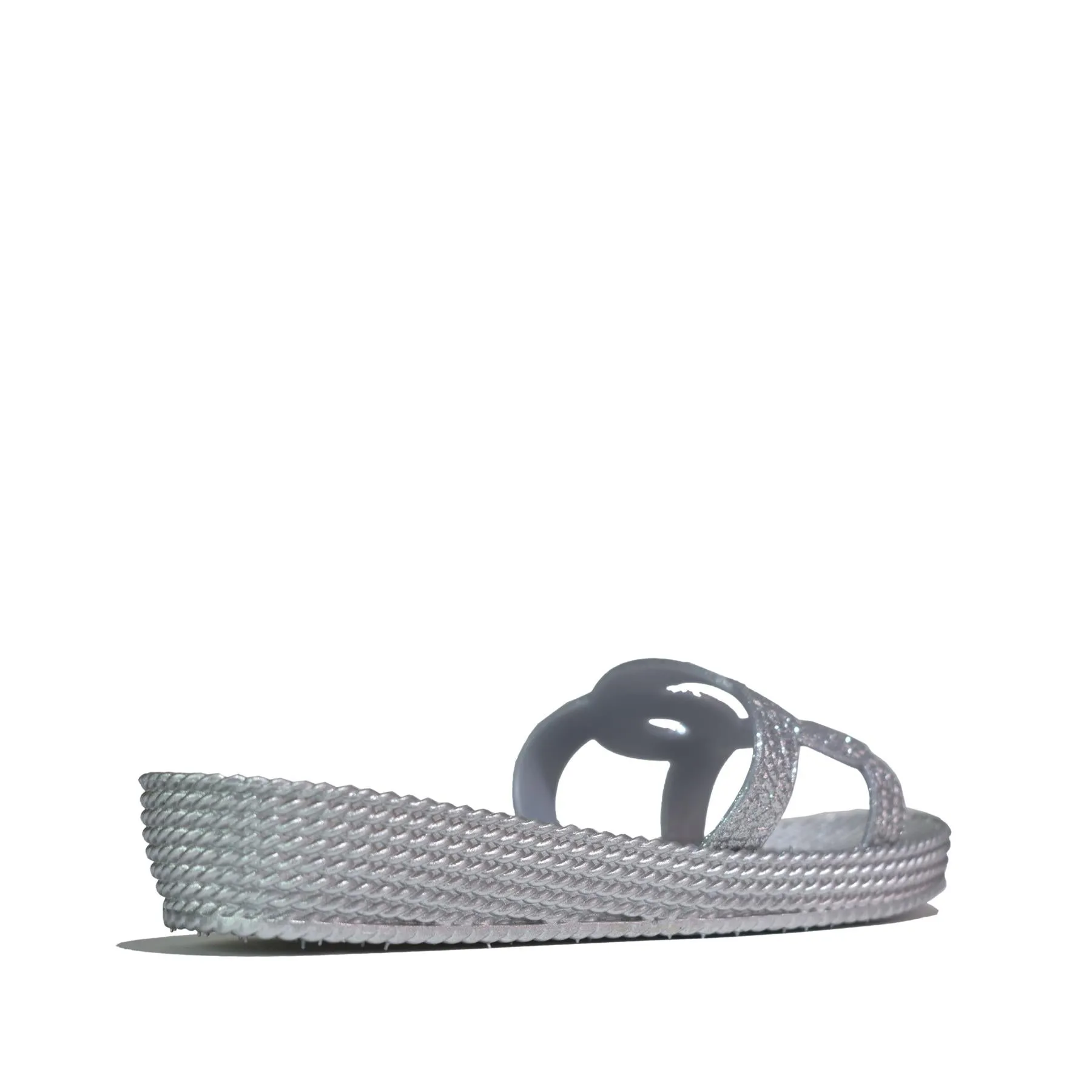 Women Summer Flat Slipper Silver