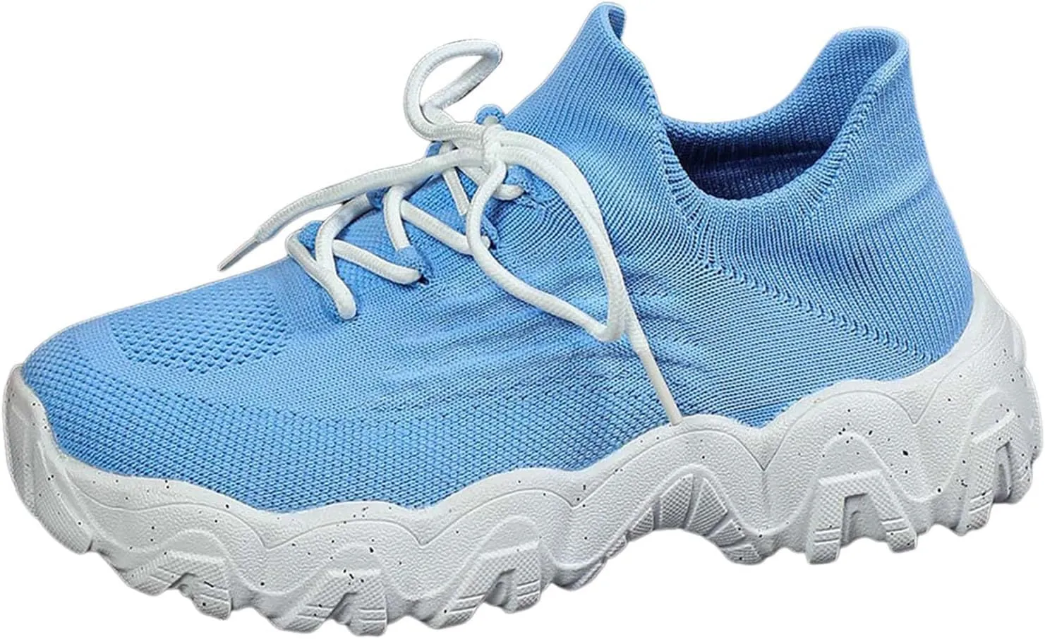 Women's Arch Support Platform Sneaker Comfortable Cushion Workout Sneaker Slip On Breathable Mesh Shoes