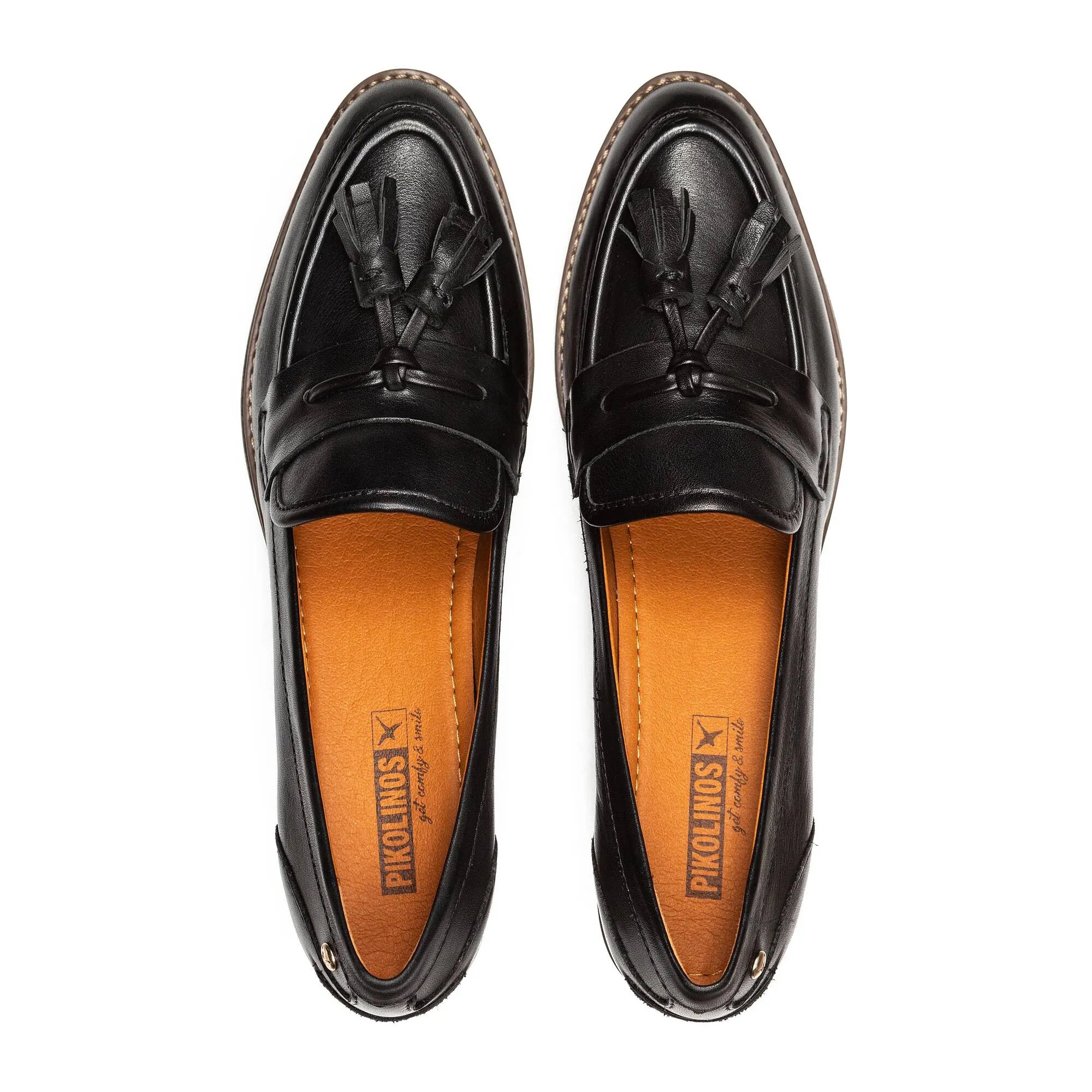 Women's Pikolinos Llanes Heeled Loafers Color: Black