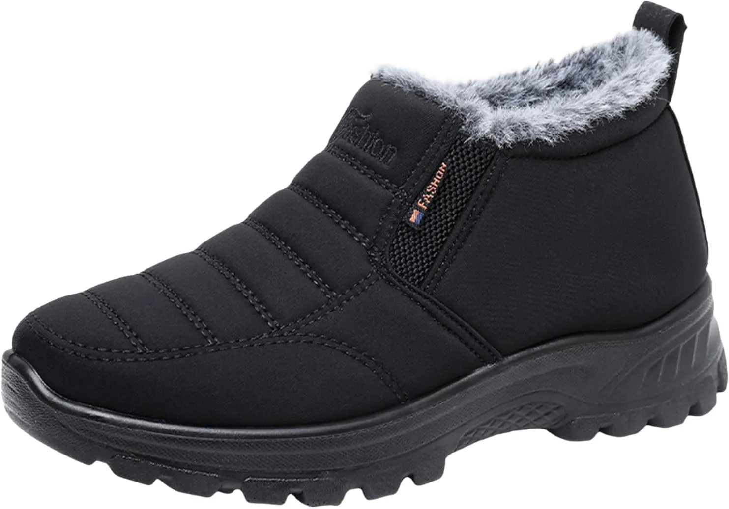 Women's Waterproof Winter Snow Boots Lightweight Warm Faux Fur Lined Mid-Calf Booties Winter No-Slip Hiking Thermal